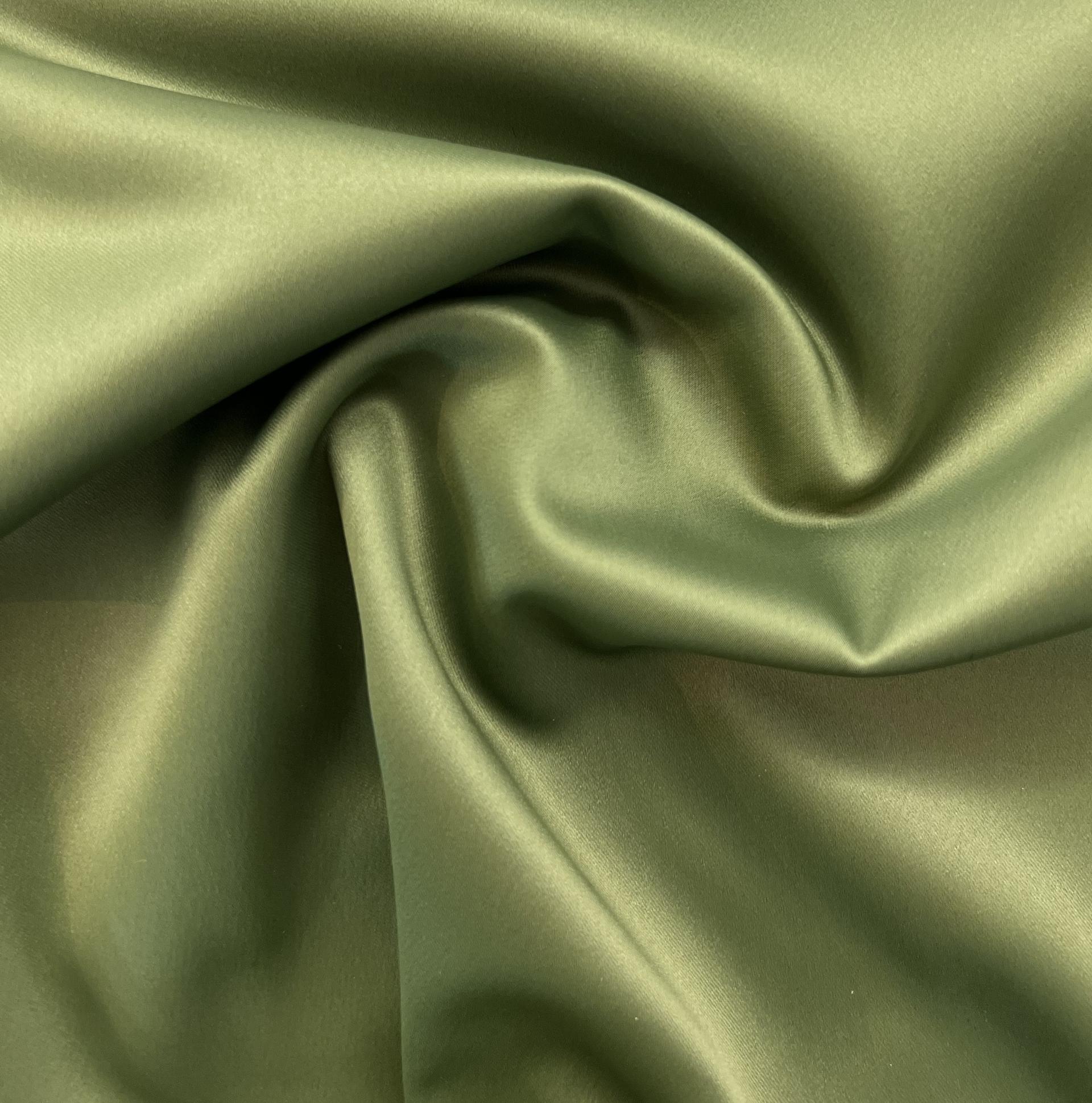 Armani Triacetate Stretch Satin in Dusty Olive