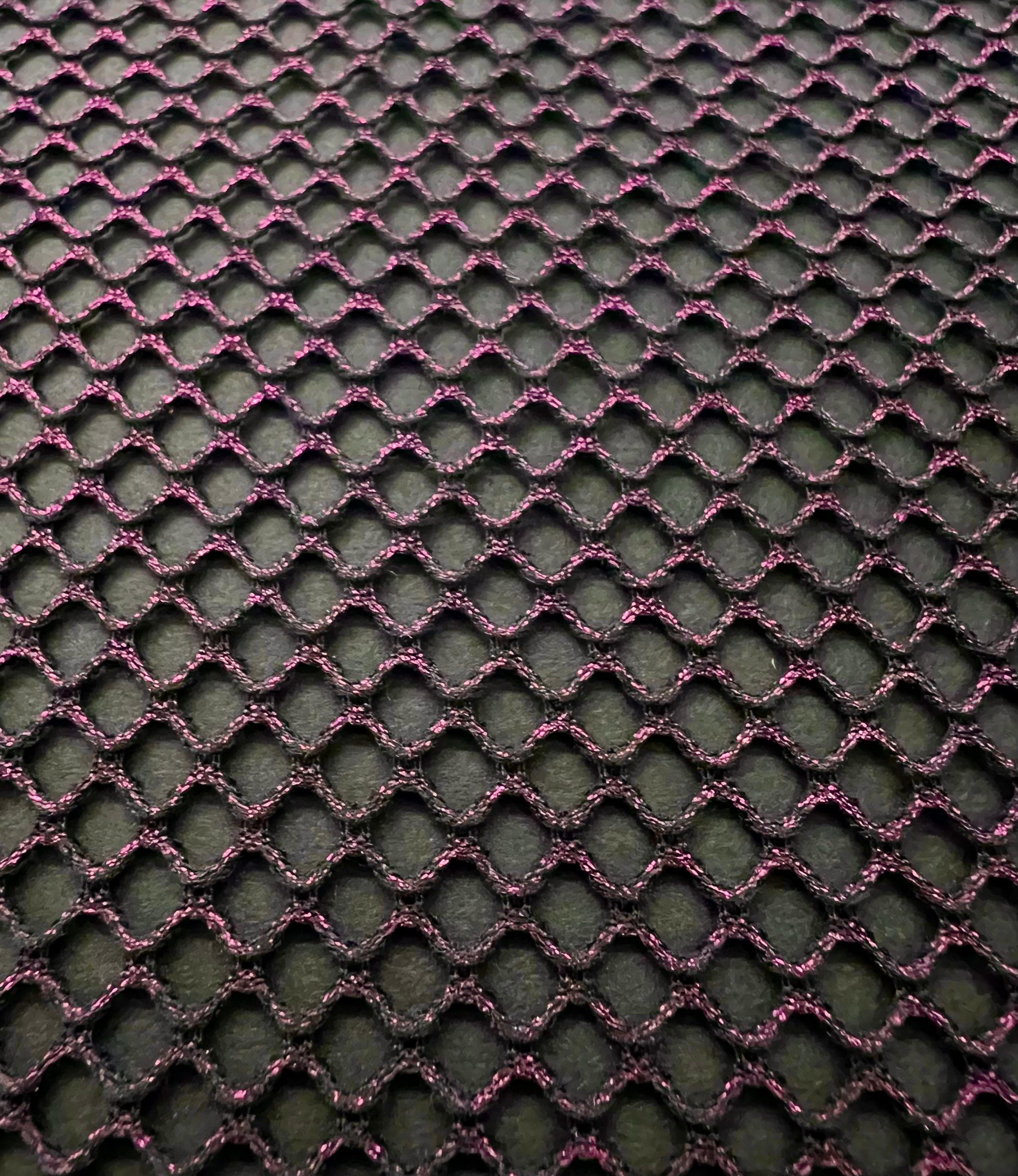 Royal Purple Metallic Foiled Polyester Fishnet 