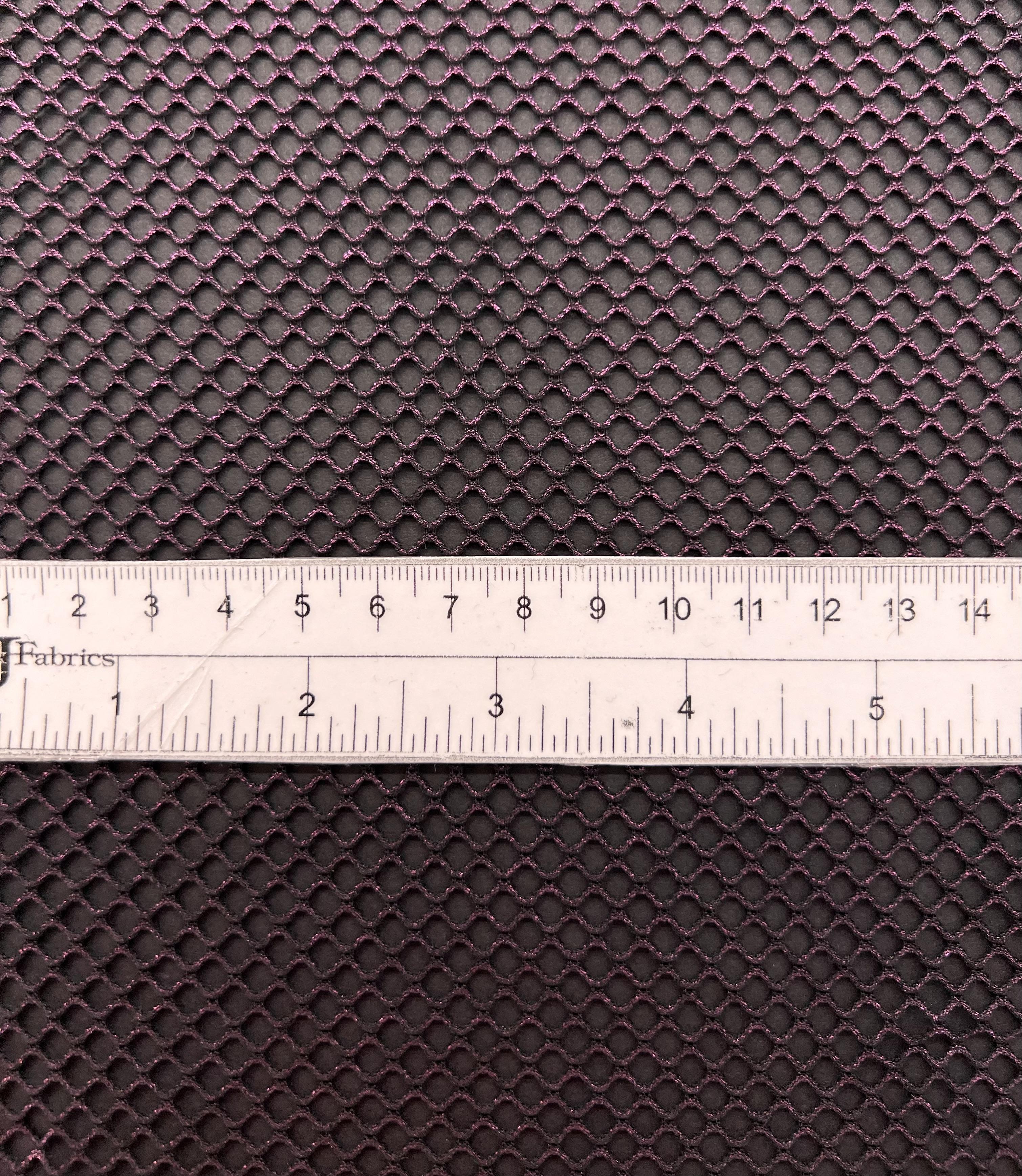 Royal Purple Metallic Foiled Polyester Fishnet 