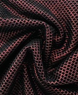 Rust Metallic Foiled Polyester Fishnet 
