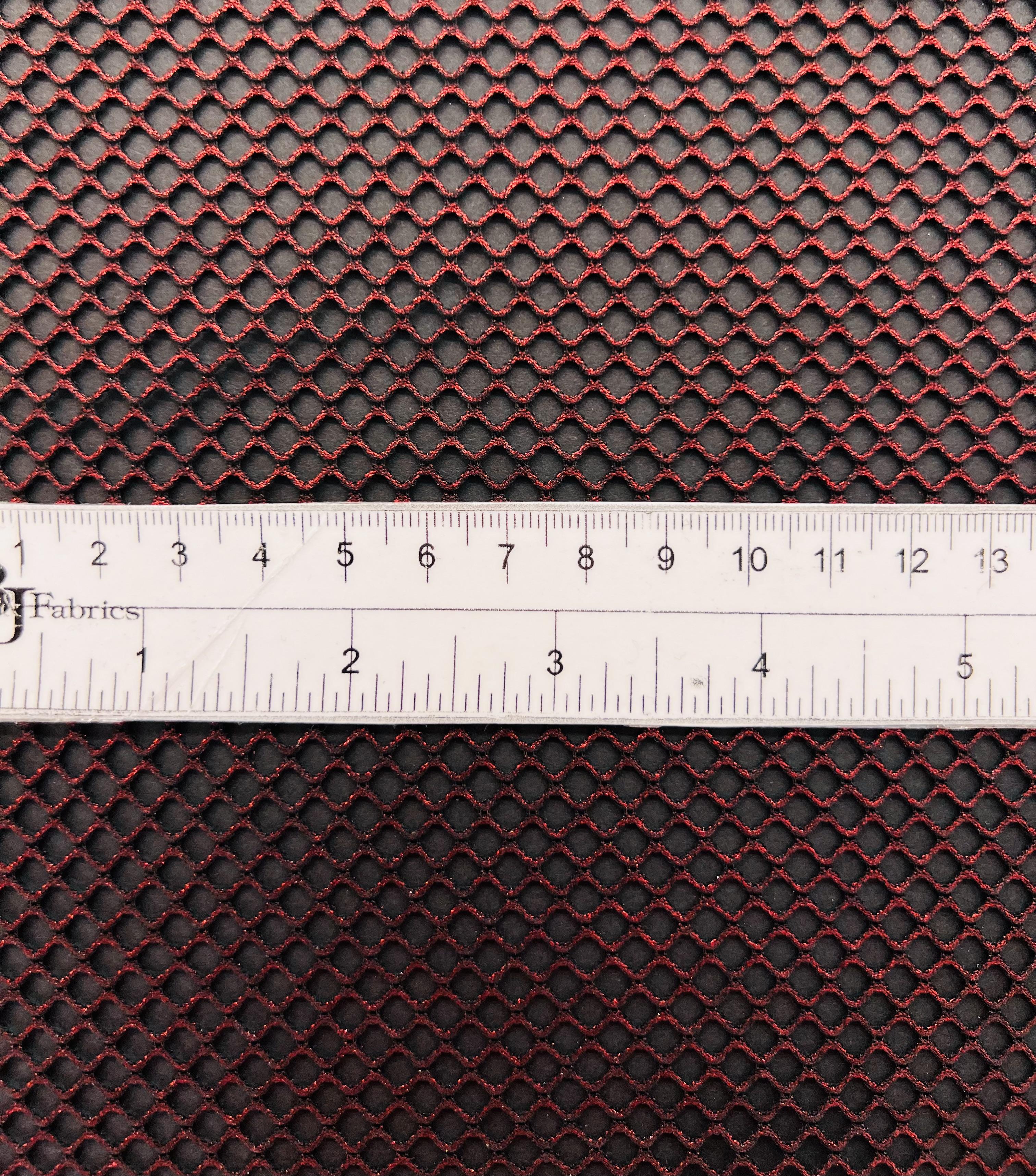 Rust Metallic Foiled Polyester Fishnet