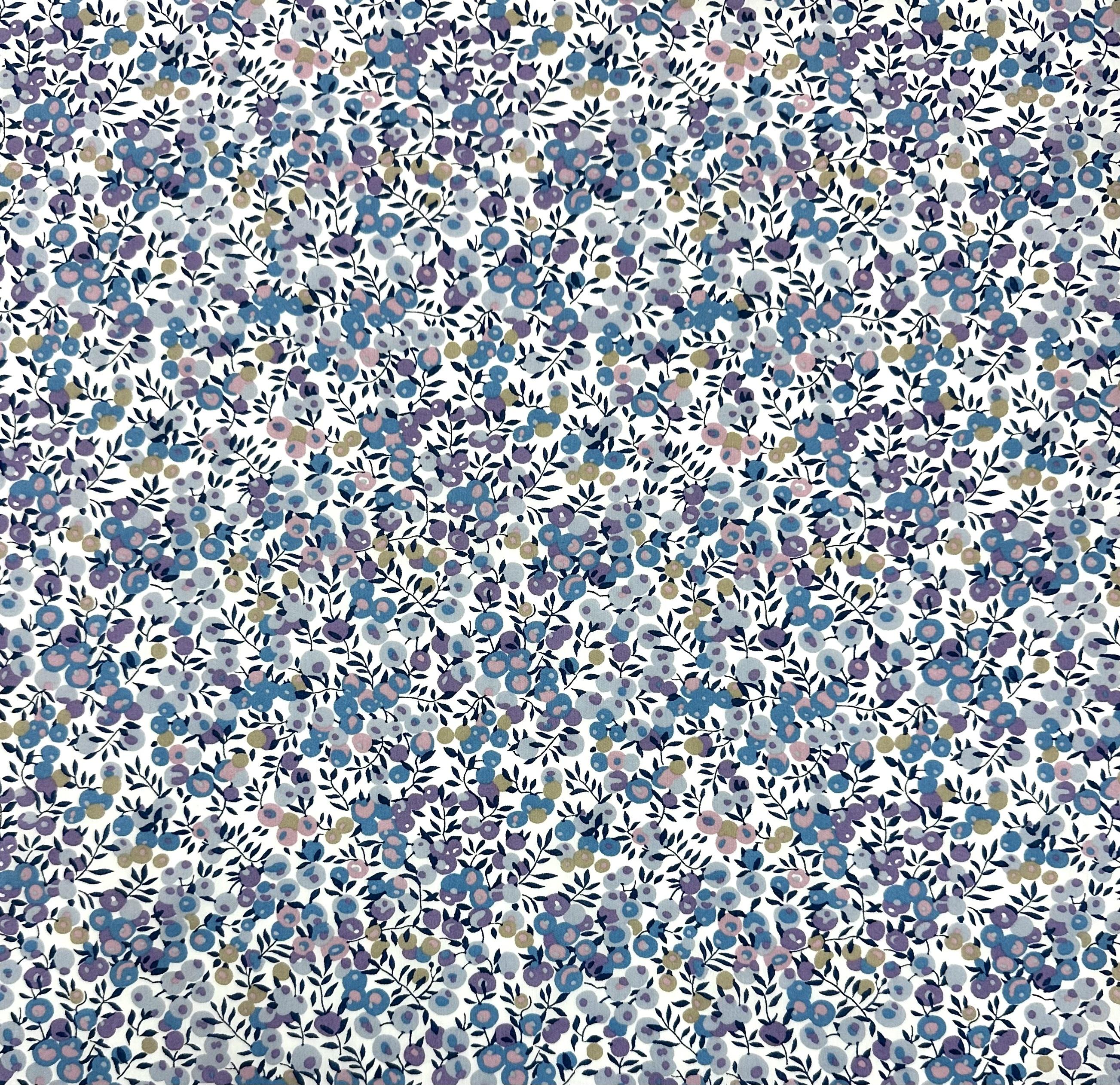 Liberty Cotton Lawn with Leaf and Berry Print in Lavender