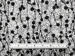 Embroidered Novelty Net in Black