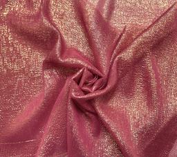 Silk Chiffon Lamé in Burgundy and Gold