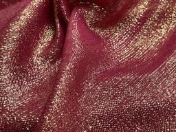 Silk Chiffon Lamé in Burgundy and Gold