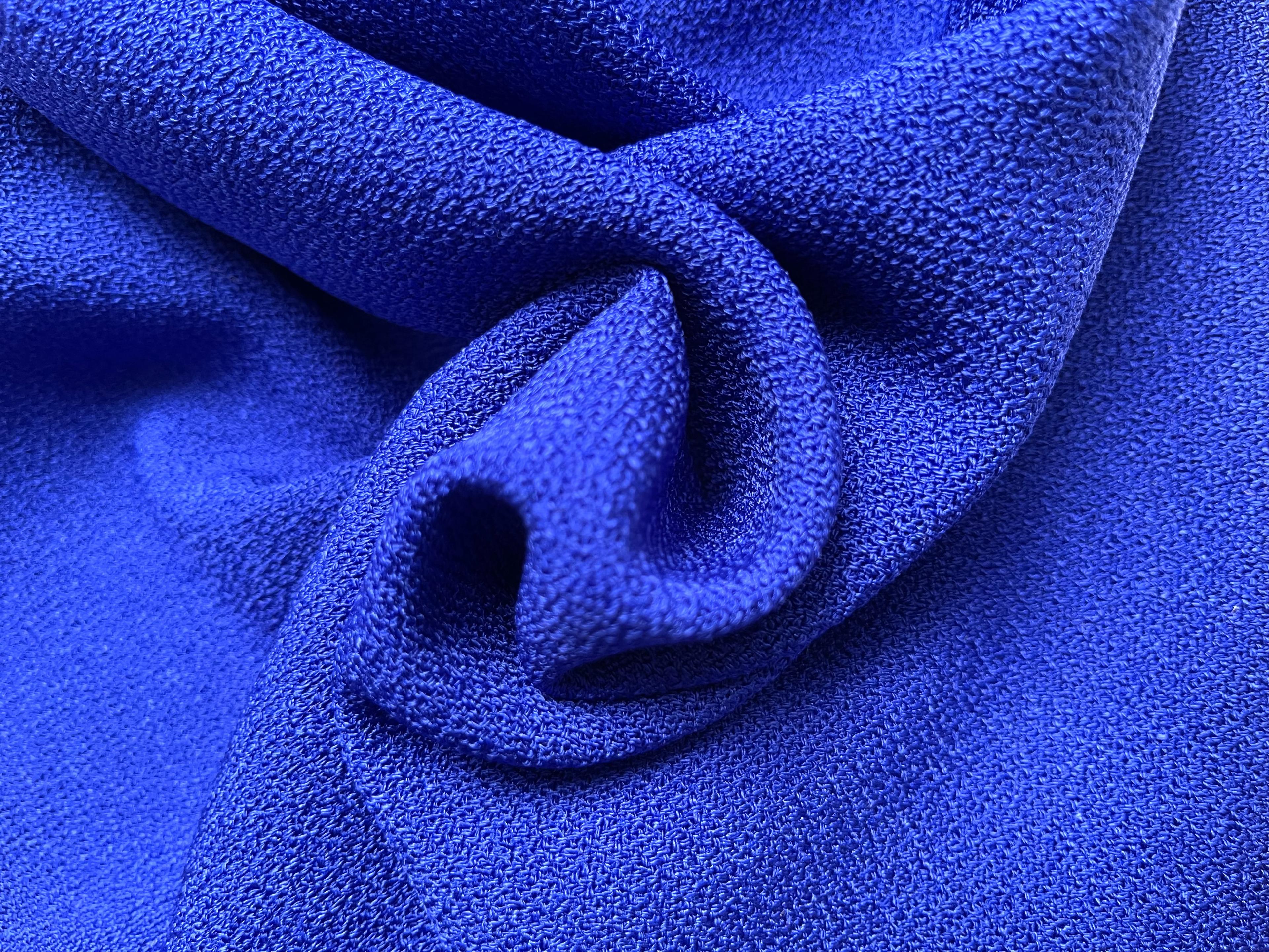 Made in Spain Pebble Crepe in Royal Blue