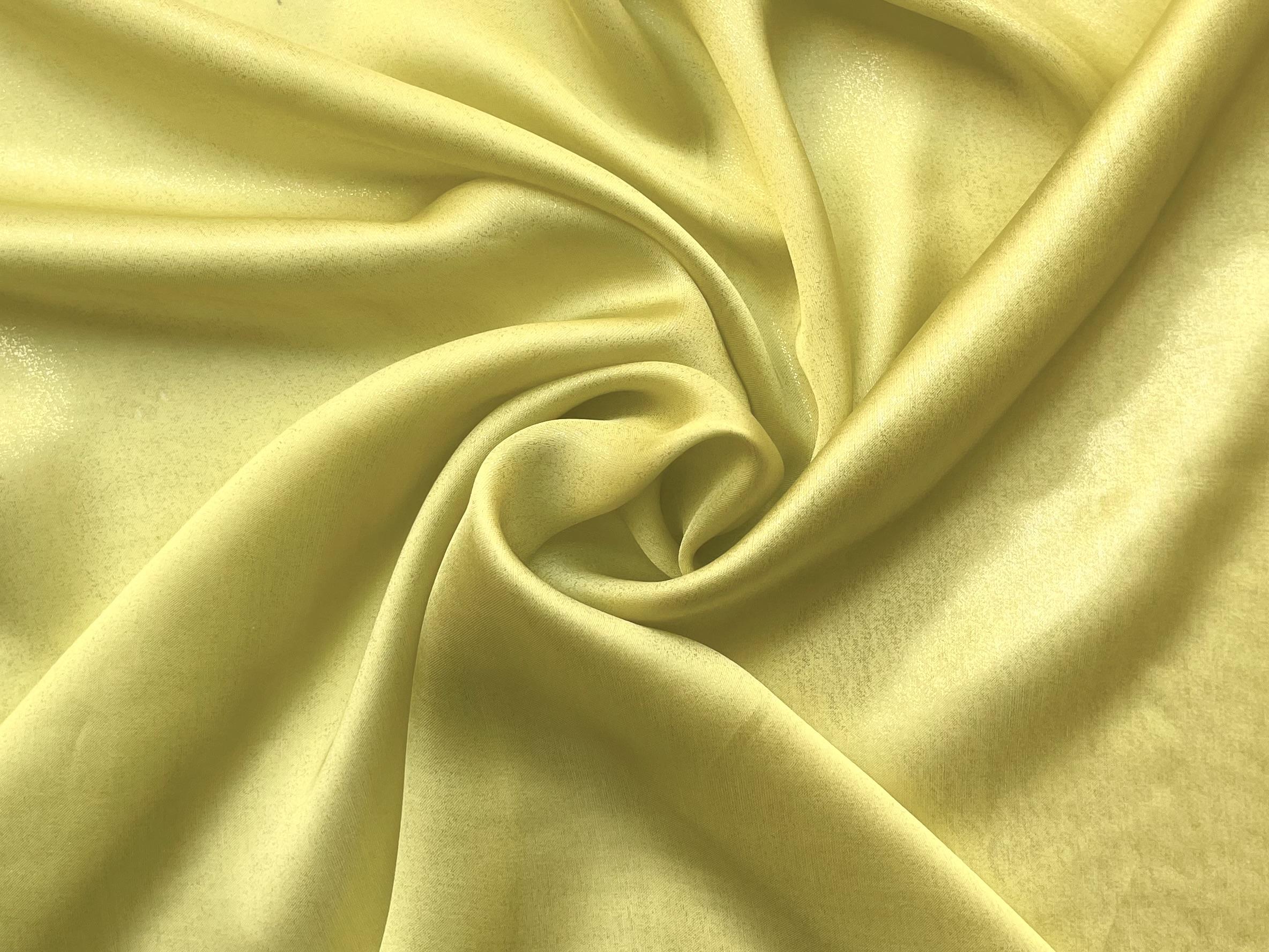 Coated Metallic Silk Chiffon