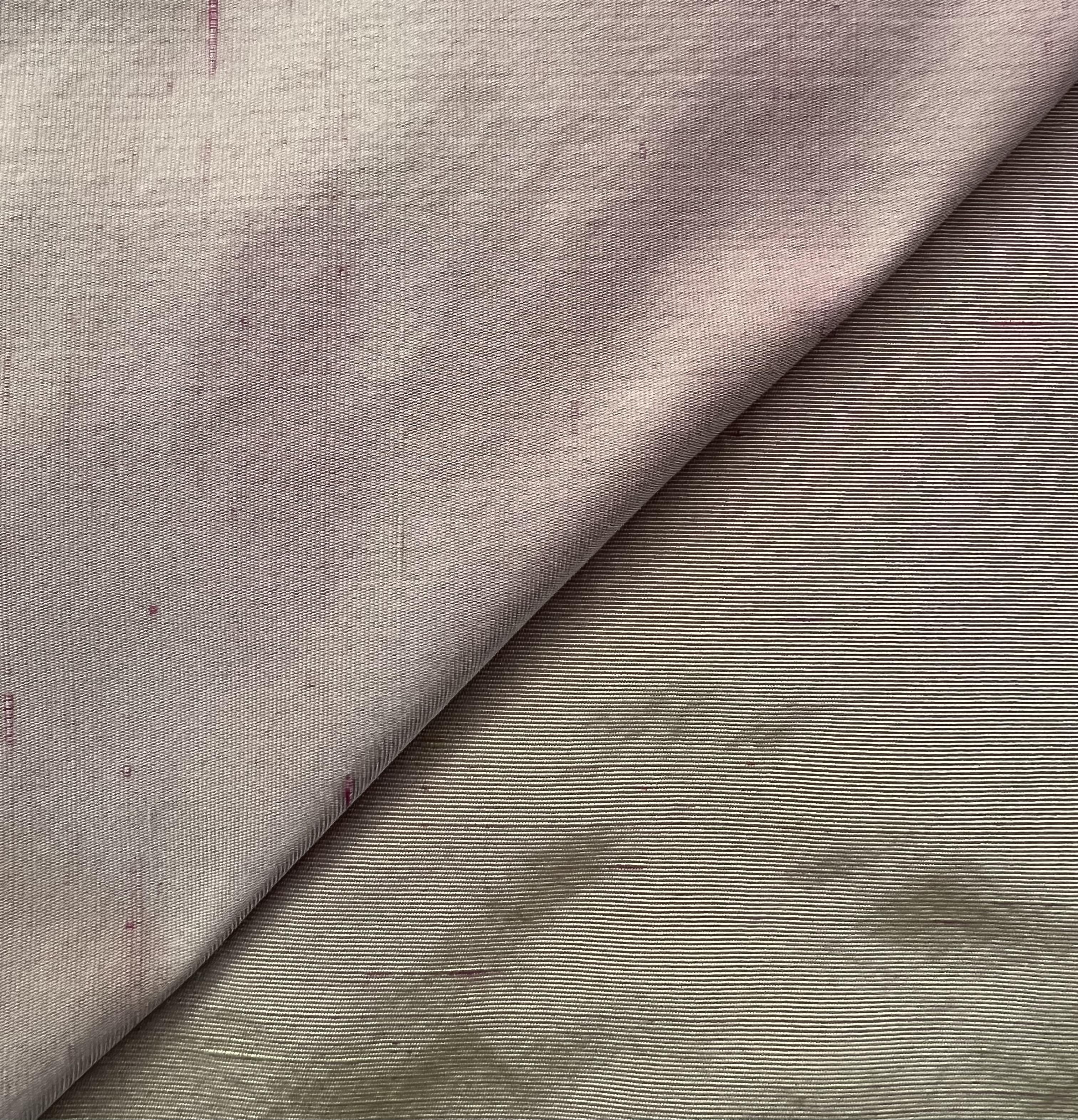 Heavy Tri-Color Silk Shantung in Fuchsia, Yellow and Ivory