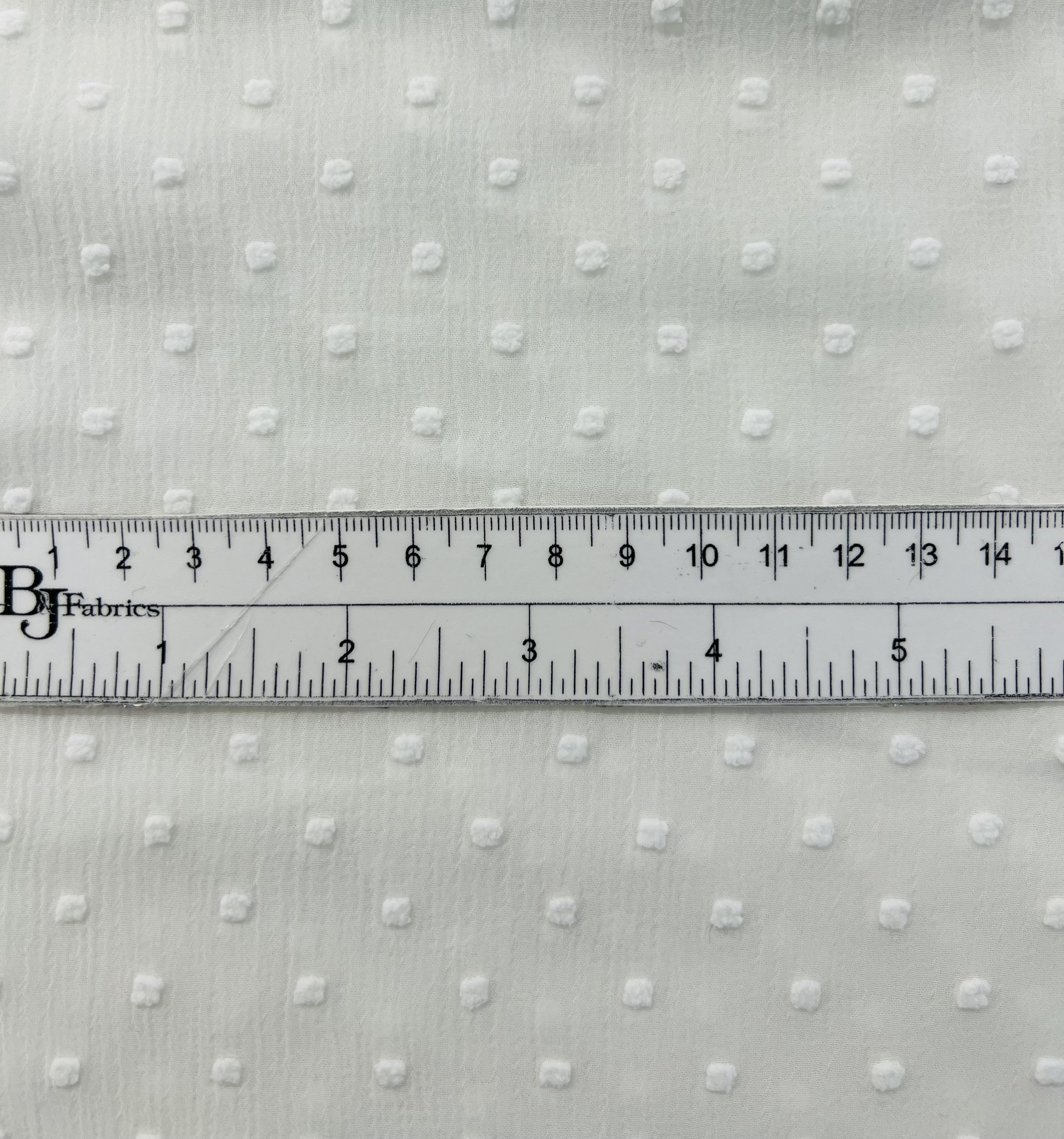 Clip Dotted Chiffon in White