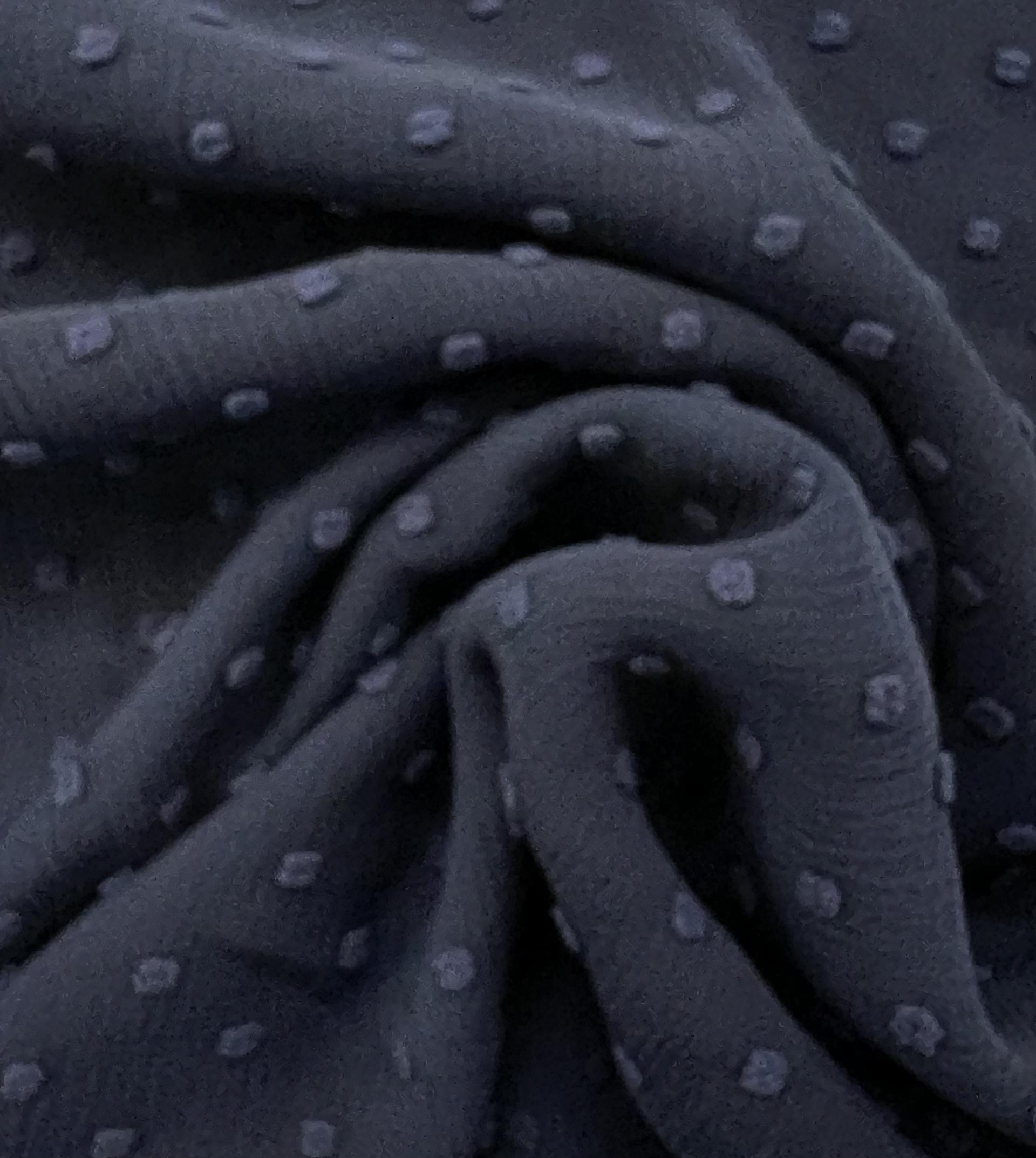 Clip Dotted Chiffon in Navy