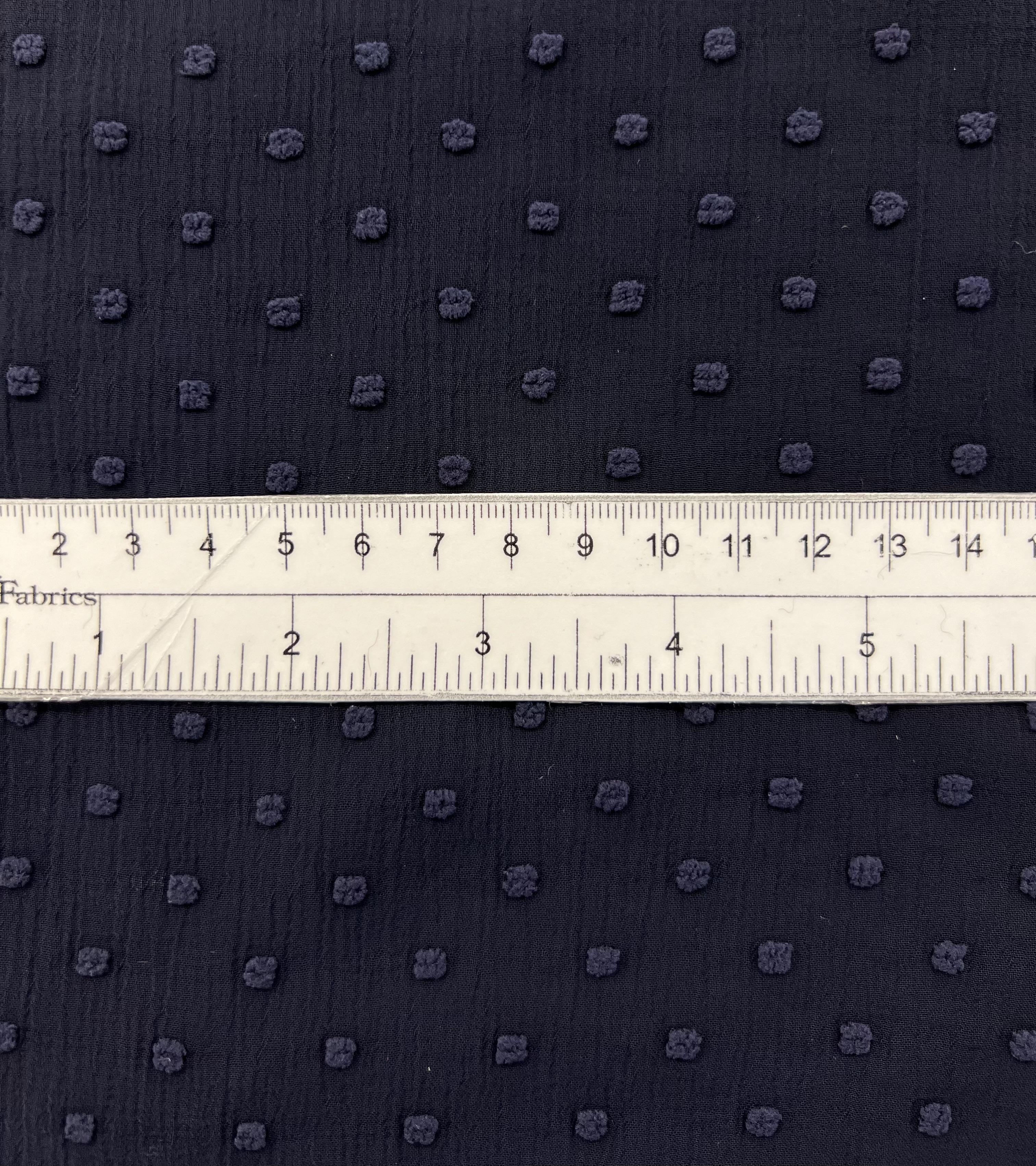 Clip Dotted Chiffon in Navy