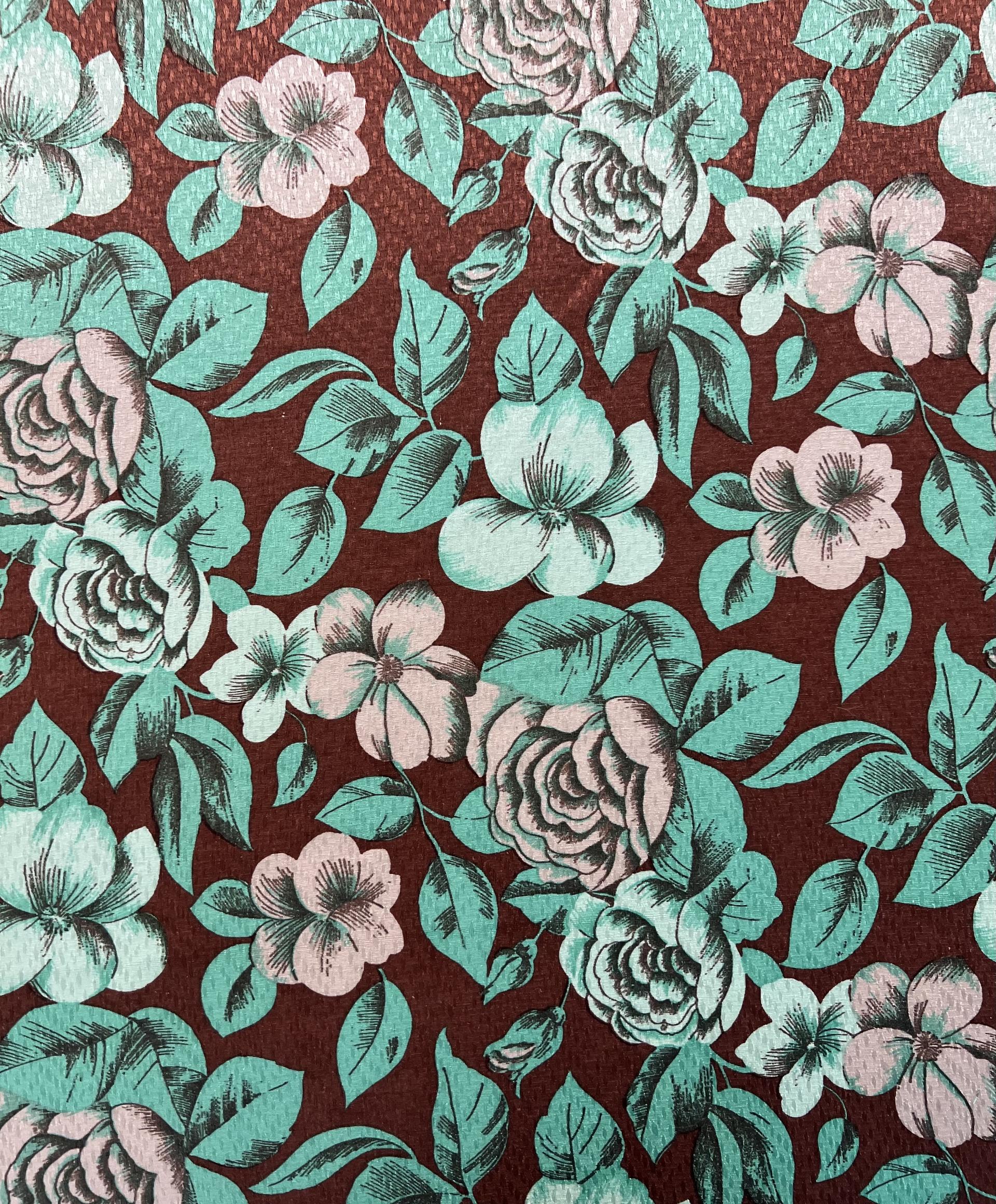 Italian Printed Silk & Wool Jacquard