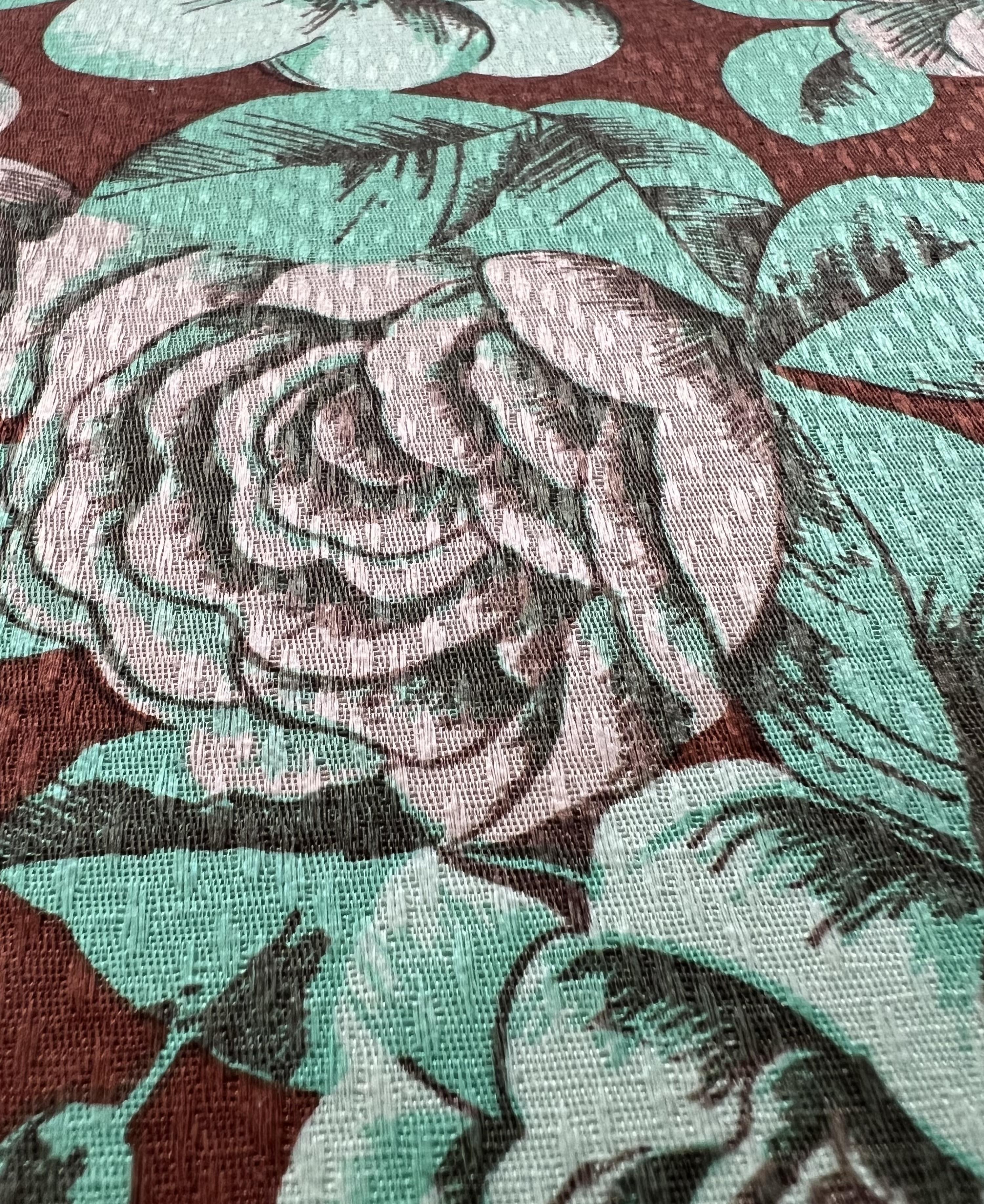 Italian Printed Silk & Wool Jacquard