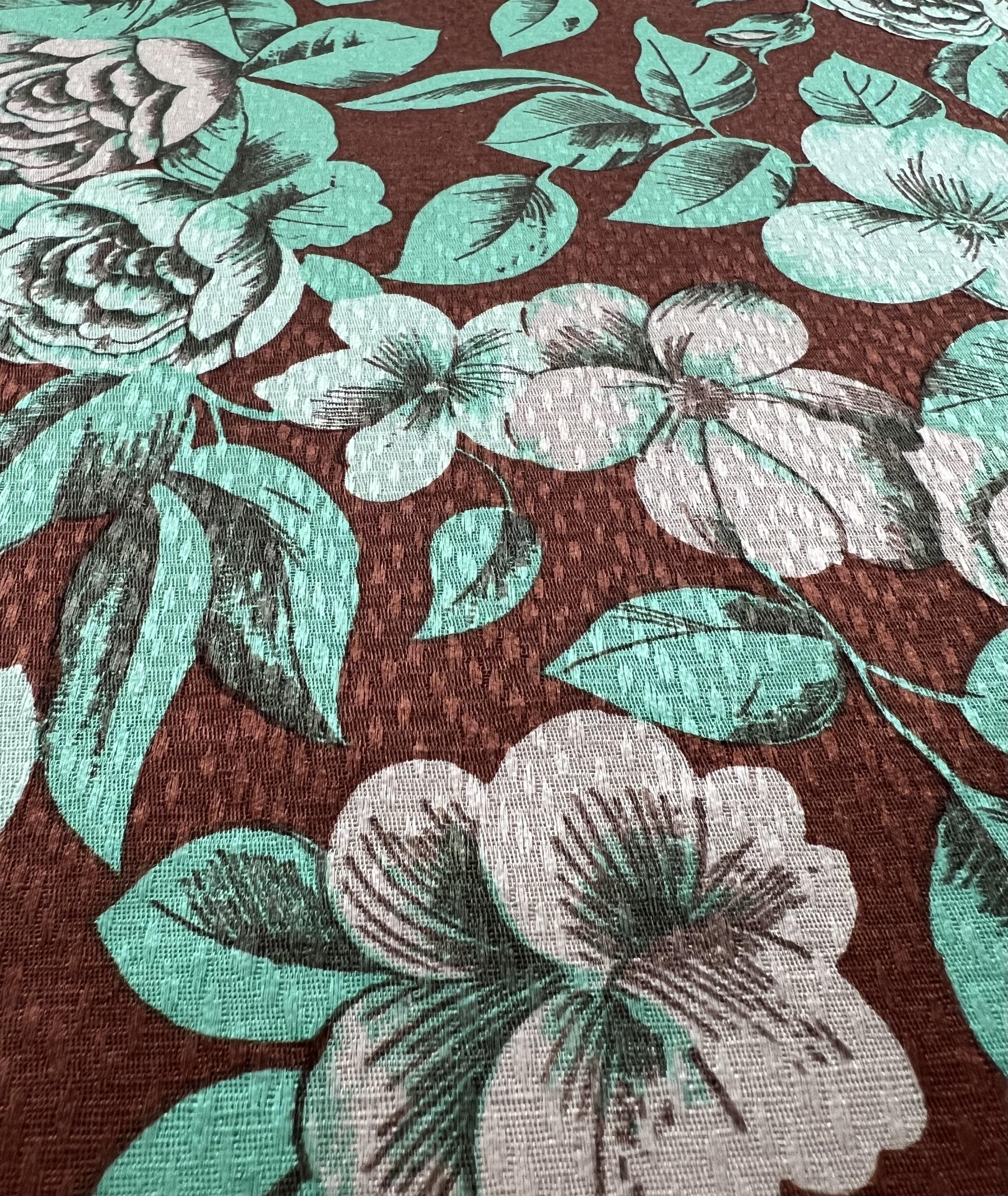 Italian Printed Silk & Wool Jacquard