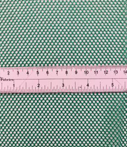 Metallic Silver Foiled Mesh in Jade Green