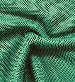 Metallic Silver Foiled Mesh in Jade Green