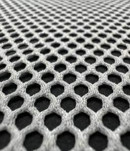 Metallic Silver Foiled Mesh in White