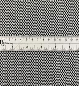 Metallic Silver Foiled Mesh in White