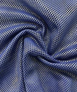 Metallic Silver Foiled Mesh in Royal Blue