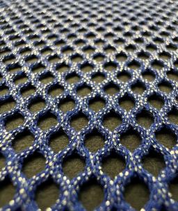 Metallic Silver Foiled Mesh in Royal Blue