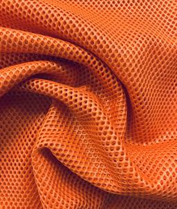 Metallic Silver Foiled Mesh in Orange