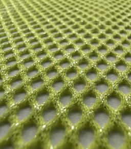Metallic Silver Foiled Mesh in Neon Lime