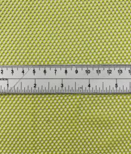 Metallic Silver Foiled Mesh in Neon Lime