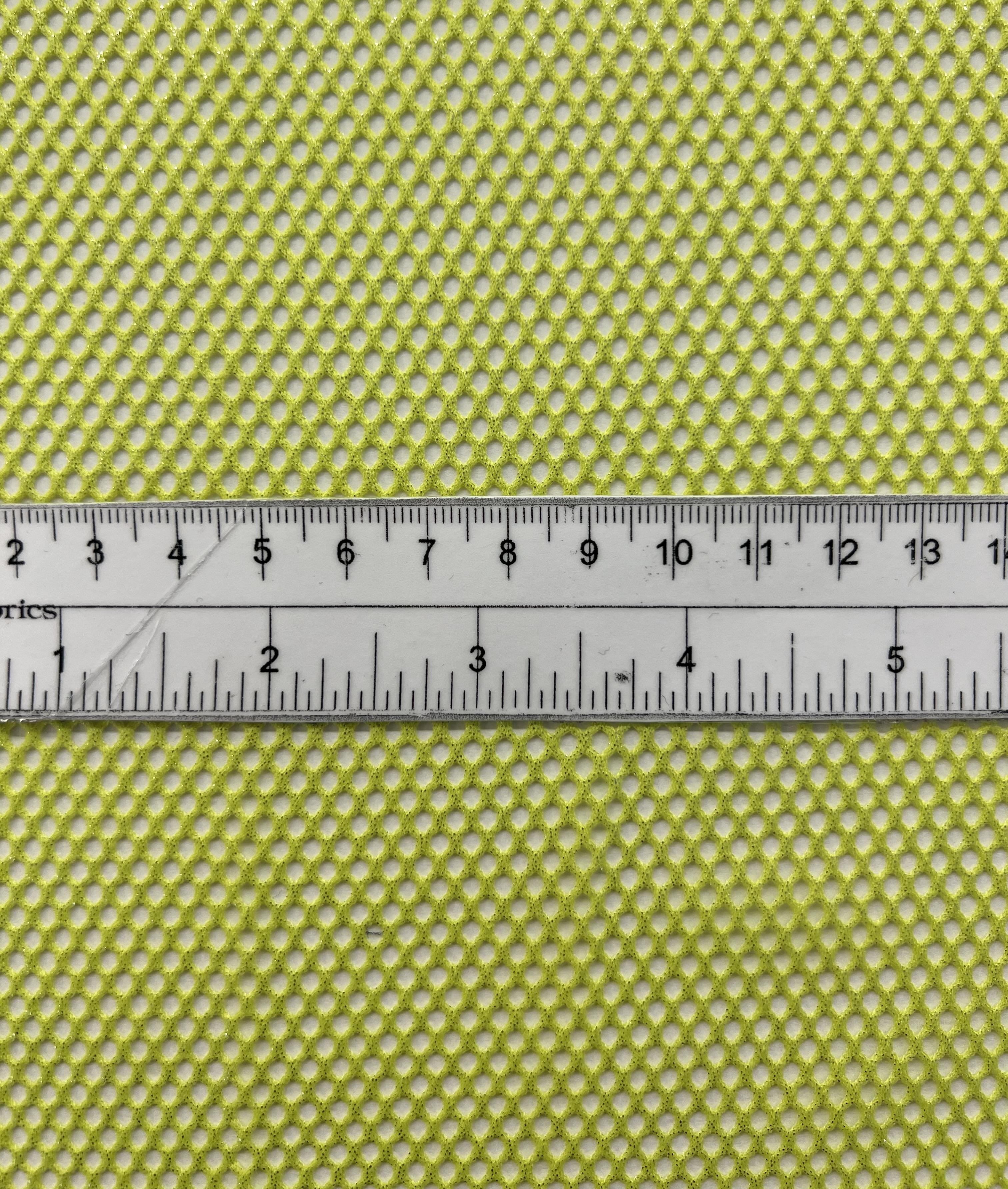 Metallic Silver Foiled Mesh in Neon Lime