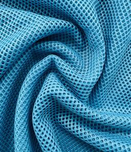 Metallic Silver Foiled Mesh in Aqua