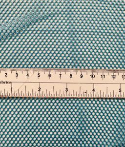 Metallic Silver Foiled Mesh in Aqua