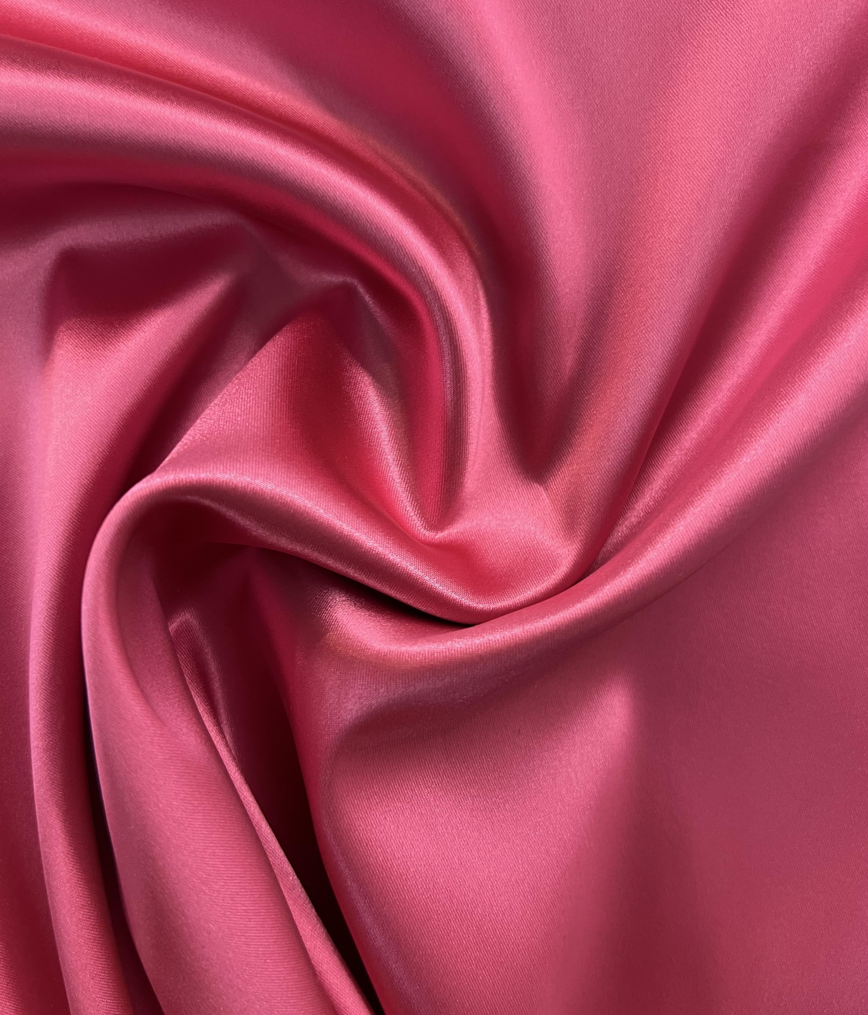 Italian Acetate Stretch Satin in Bright Pink