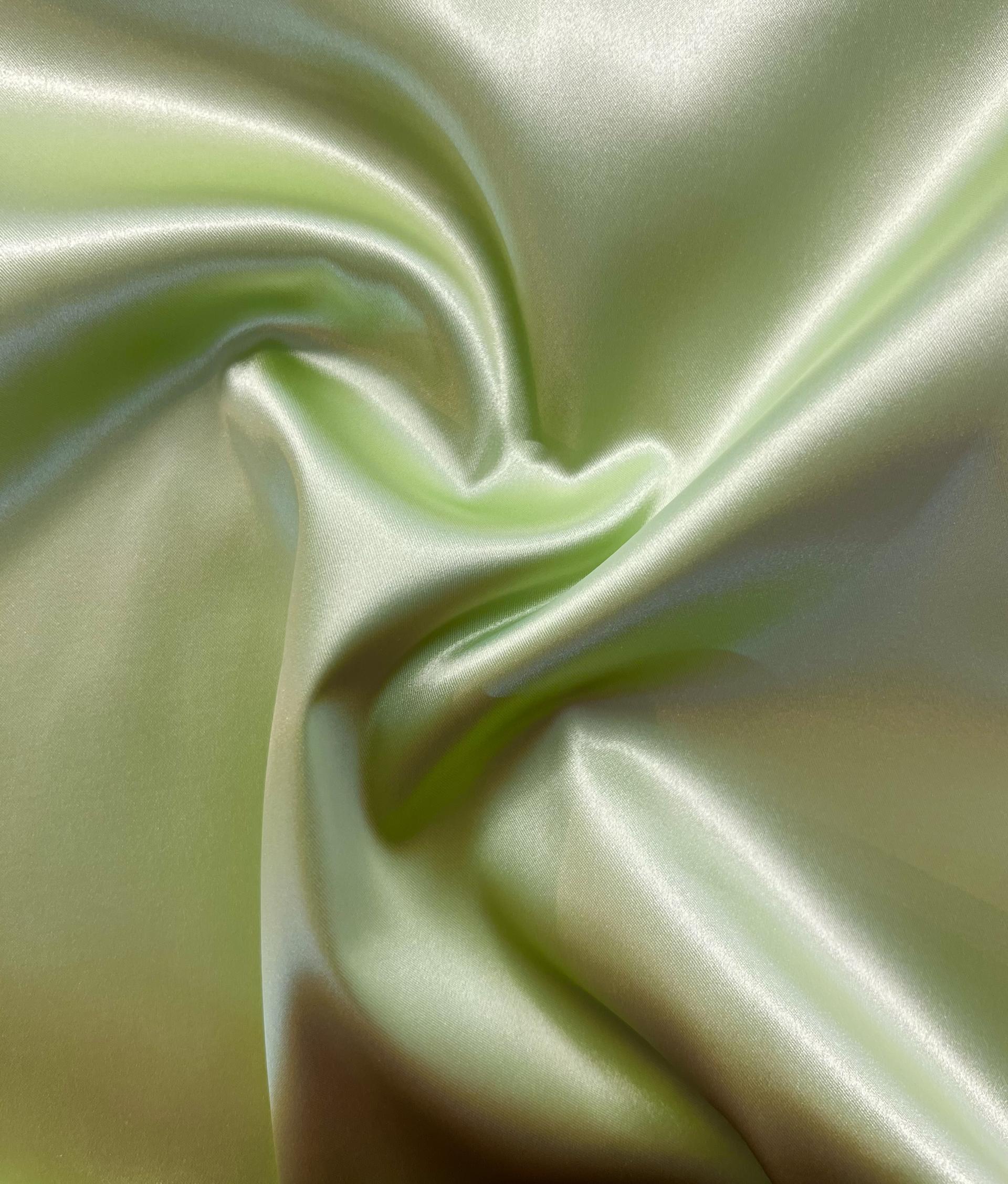 Italian Acetate Stretch Satin in Honeydew