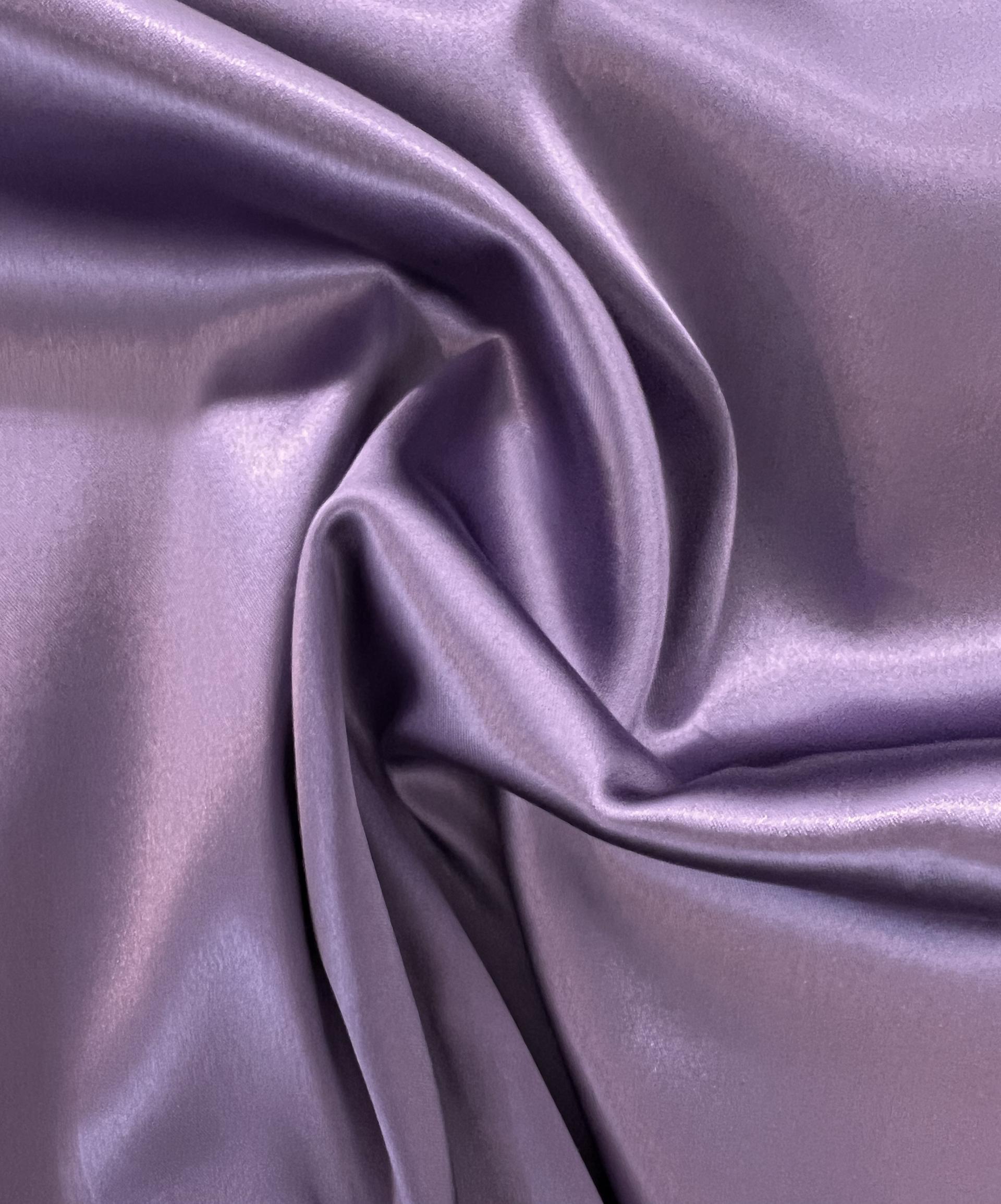 Italian Acetate Stretch Satin in Heliotrope