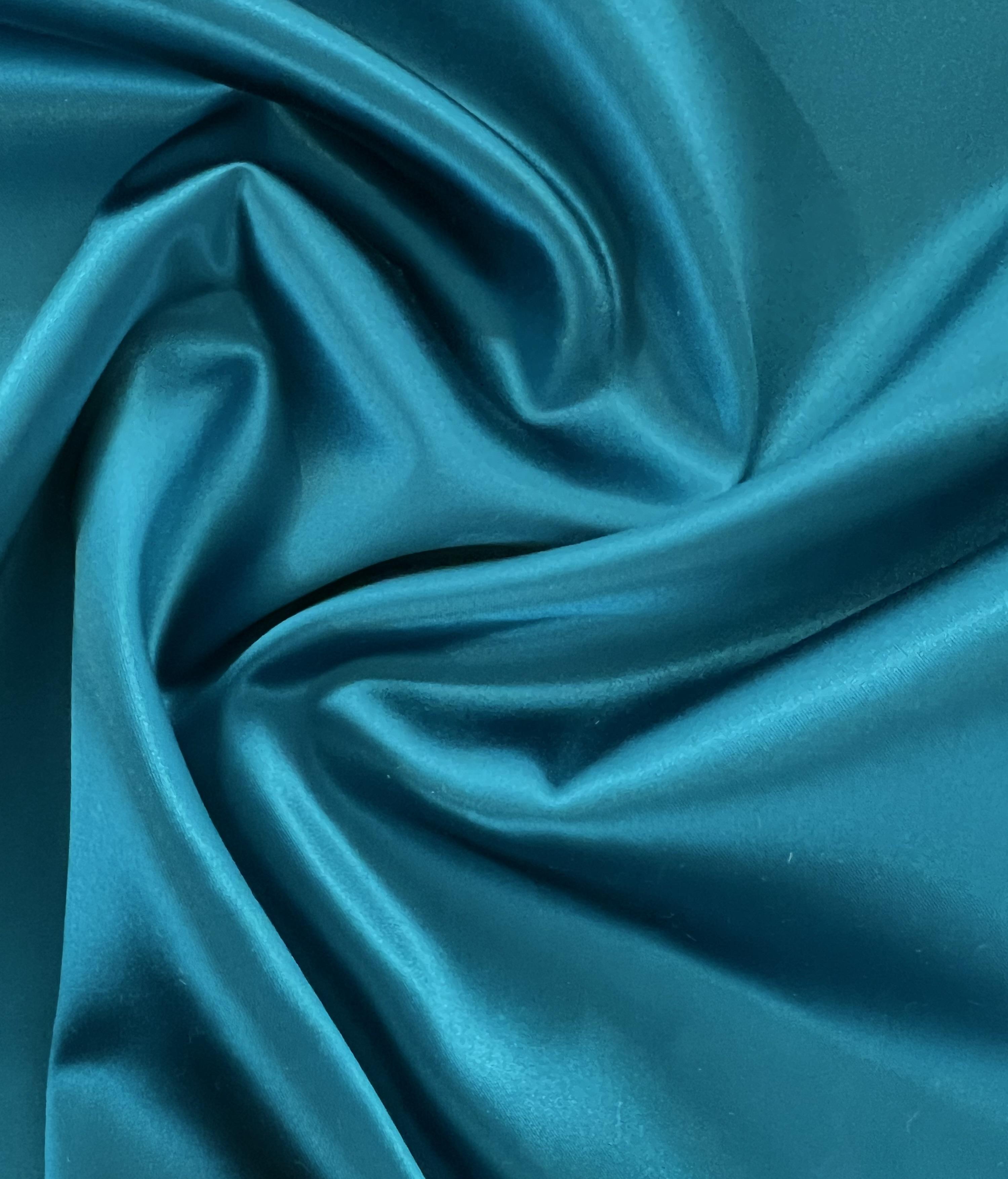 Italian Acetate Stretch Satin in Oasis