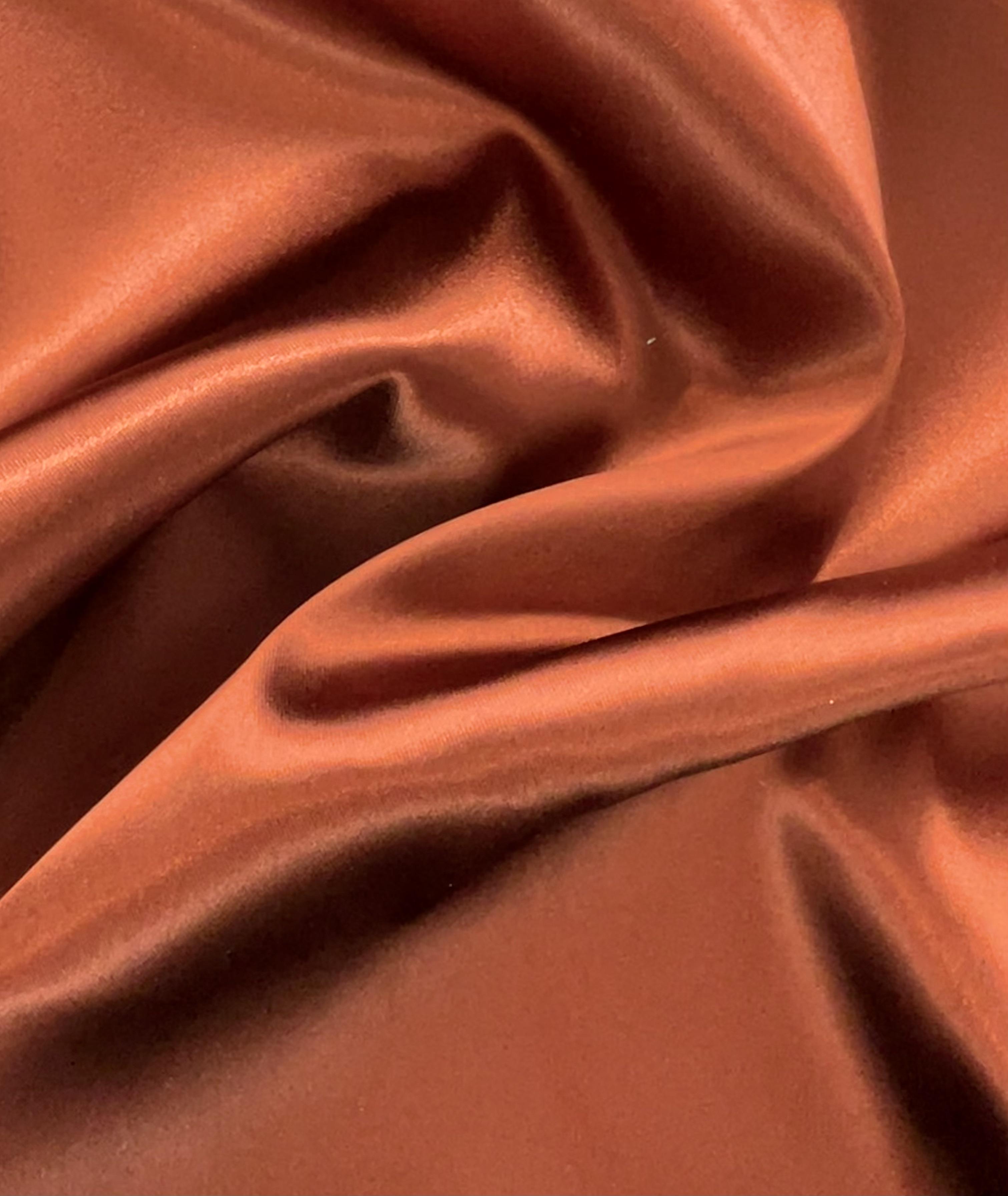 Italian Acetate Stretch Satin in Cinnamon