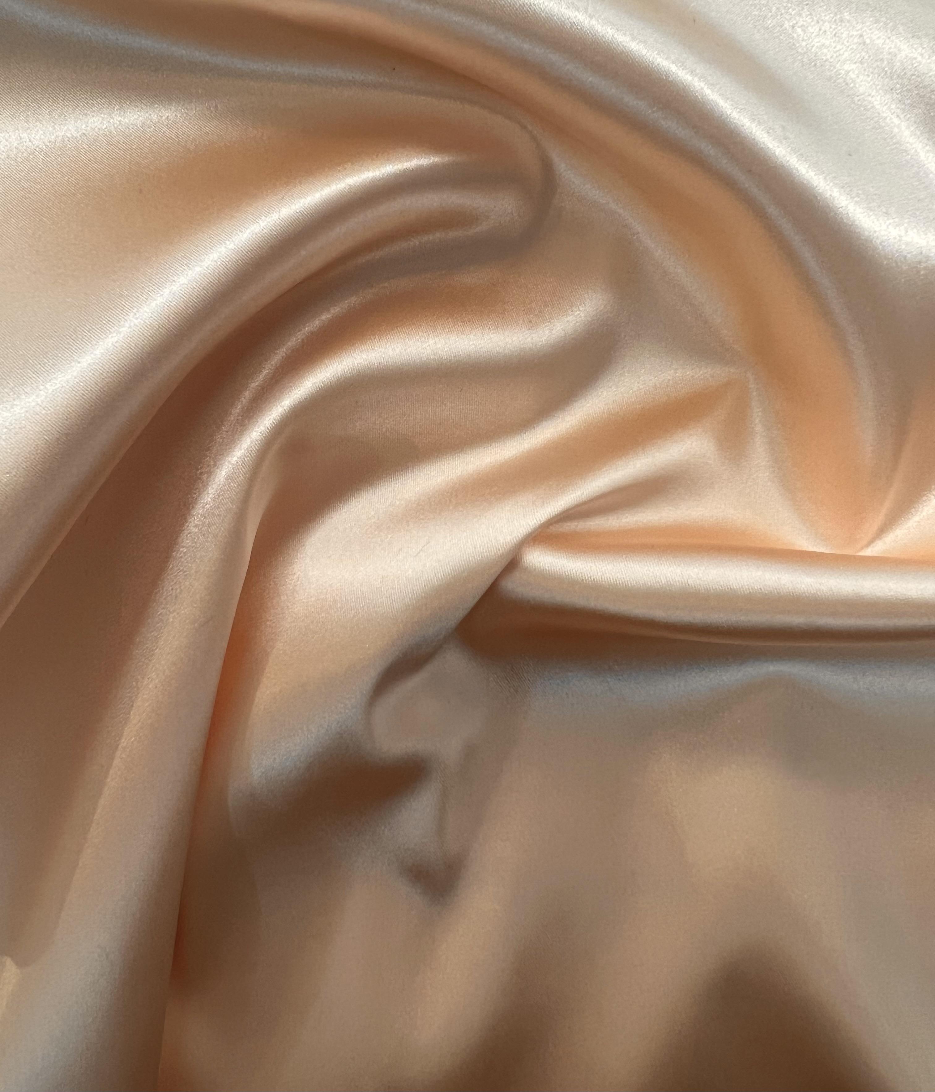 Italian Acetate Stretch Satin in Sand