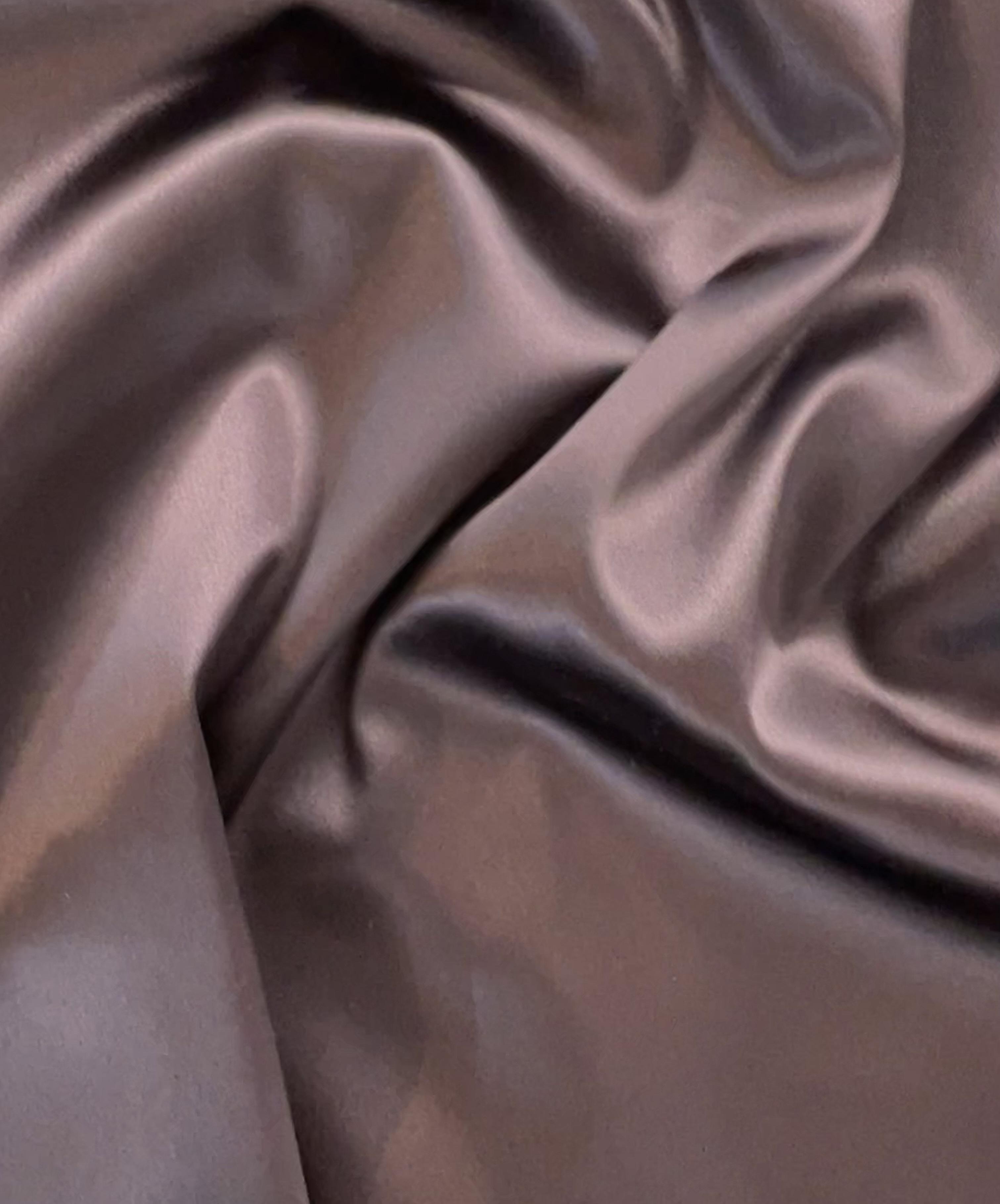 Italian Acetate Stretch Satin in Mocha