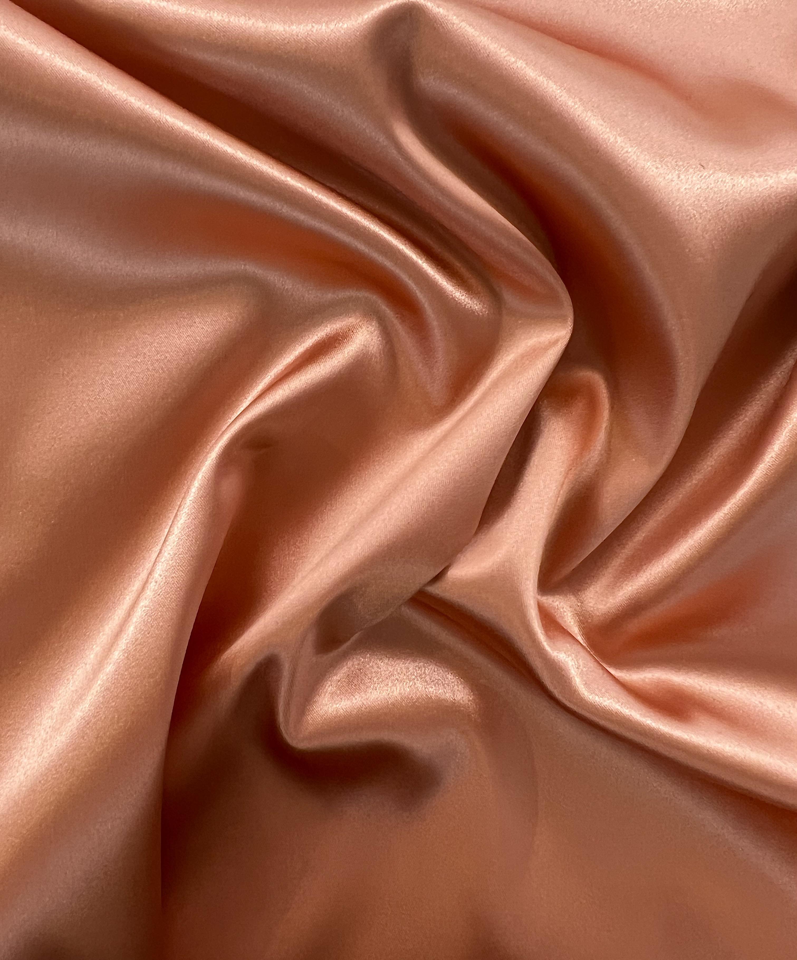 Italian Acetate Stretch Satin in Rose