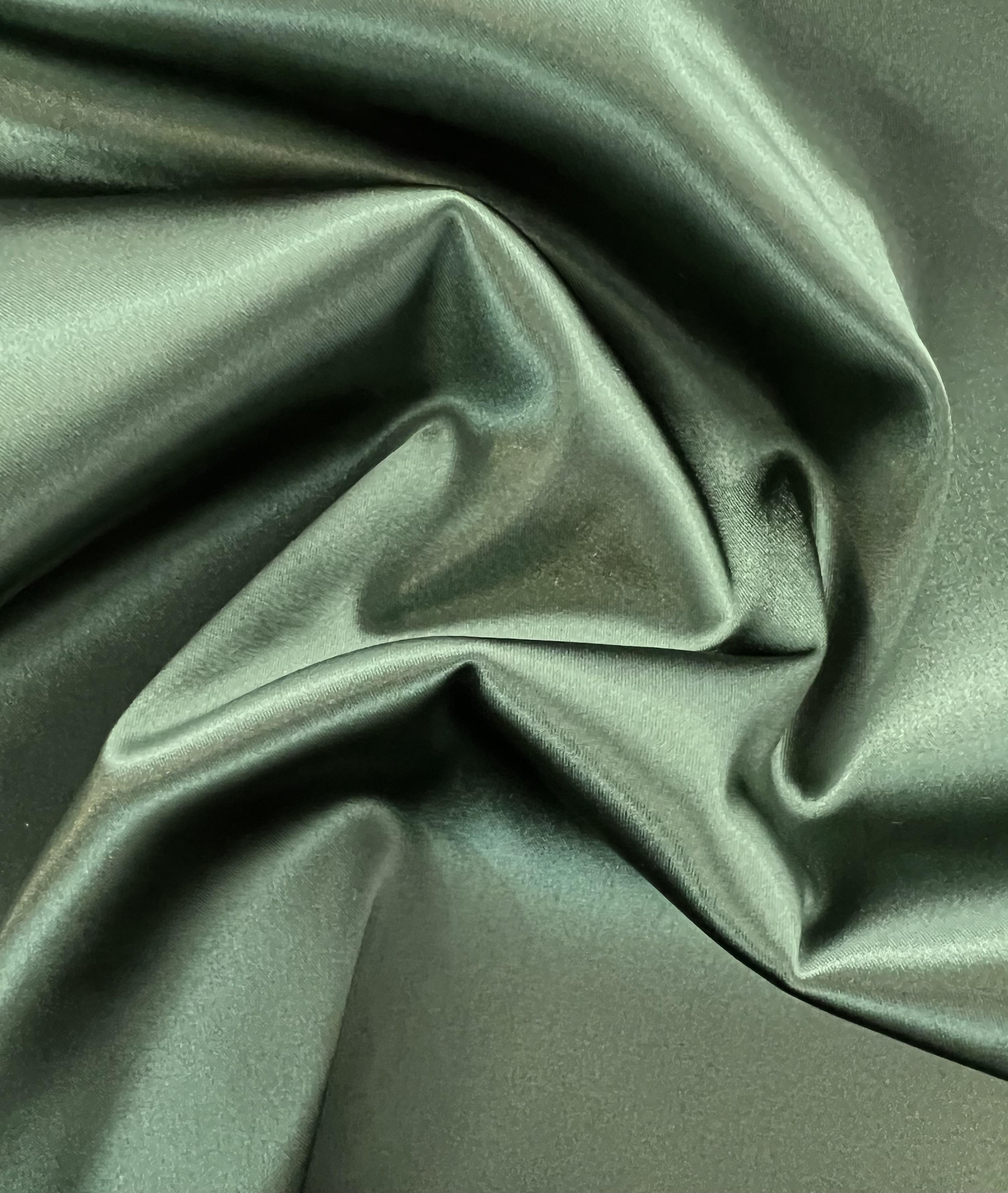 Italian Acetate Stretch Satin in Avocado