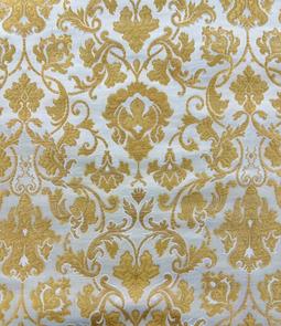 Metallic Brocade in Off White & Gold