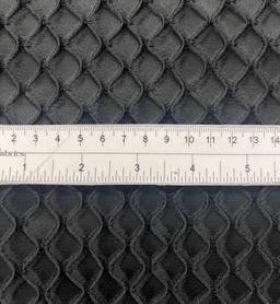 Birdseye Cloqué in Black