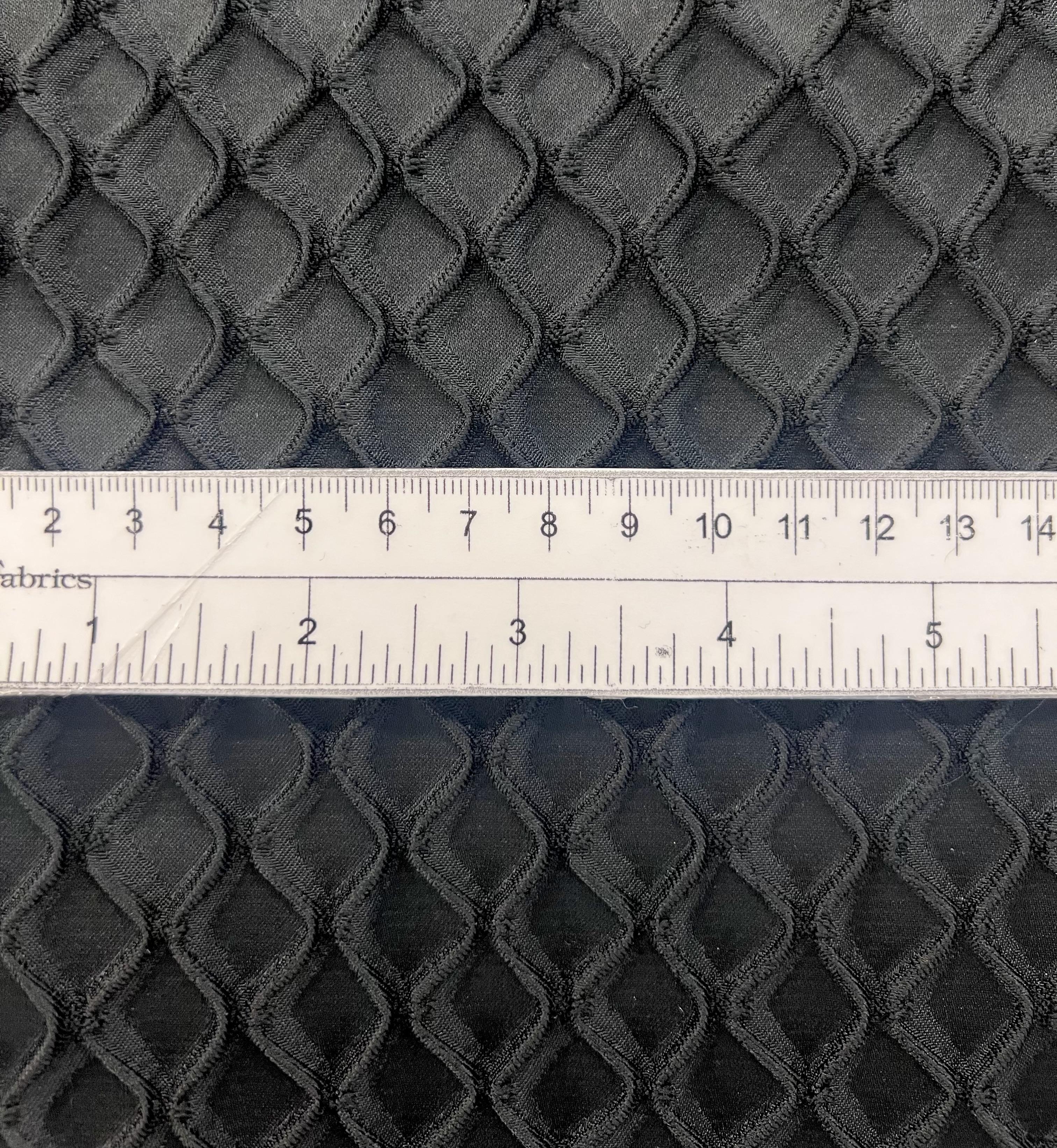 Birdseye Cloqué in Black