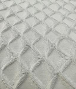 Birdseye Cloqué in White