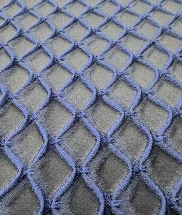 Birdseye Cloqué in Navy