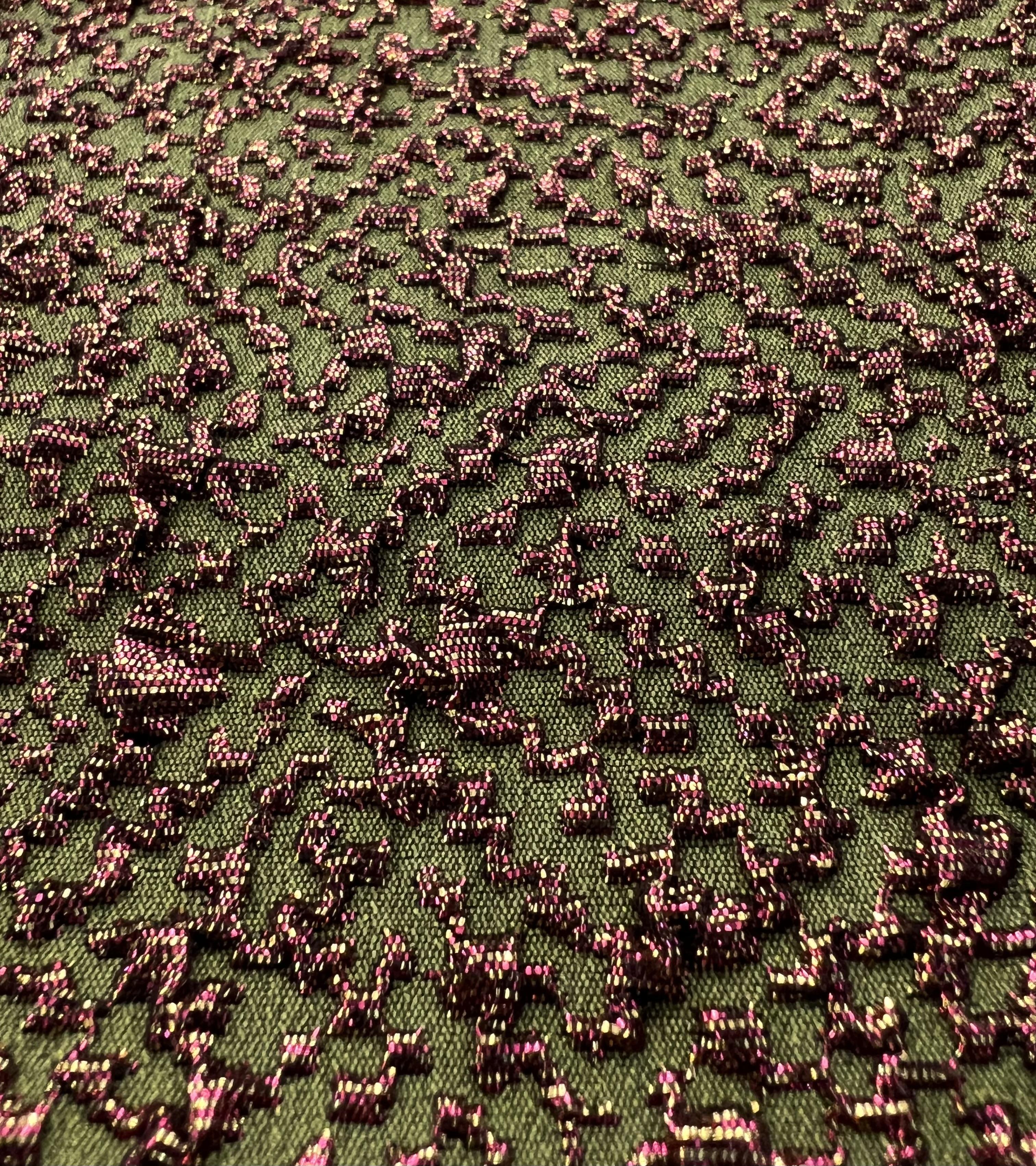 Opalescent Stretch Metallic Brocade in Olive/Bronze