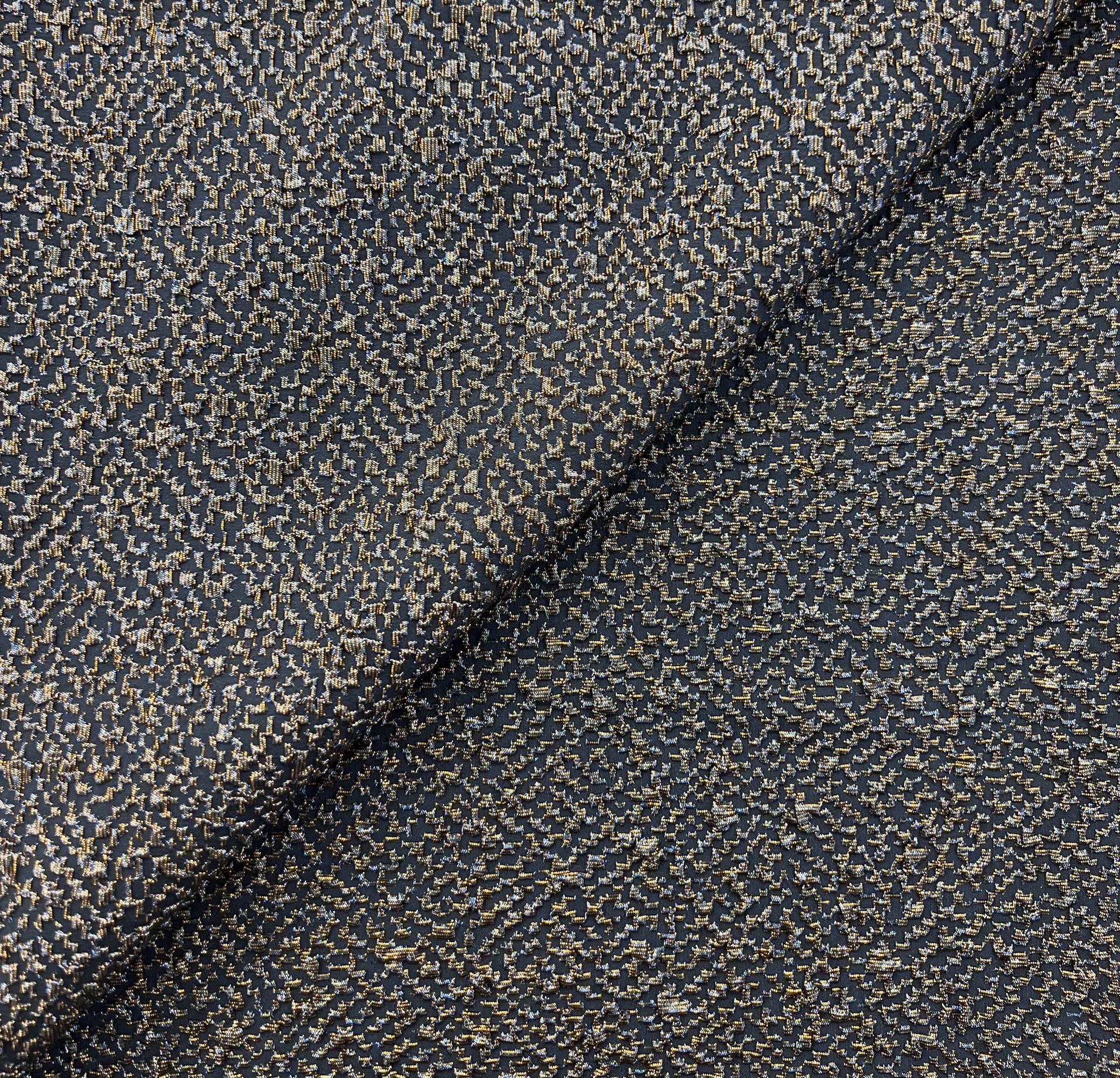 Opalescent Stretch Metallic Brocade in Teal/Bronze