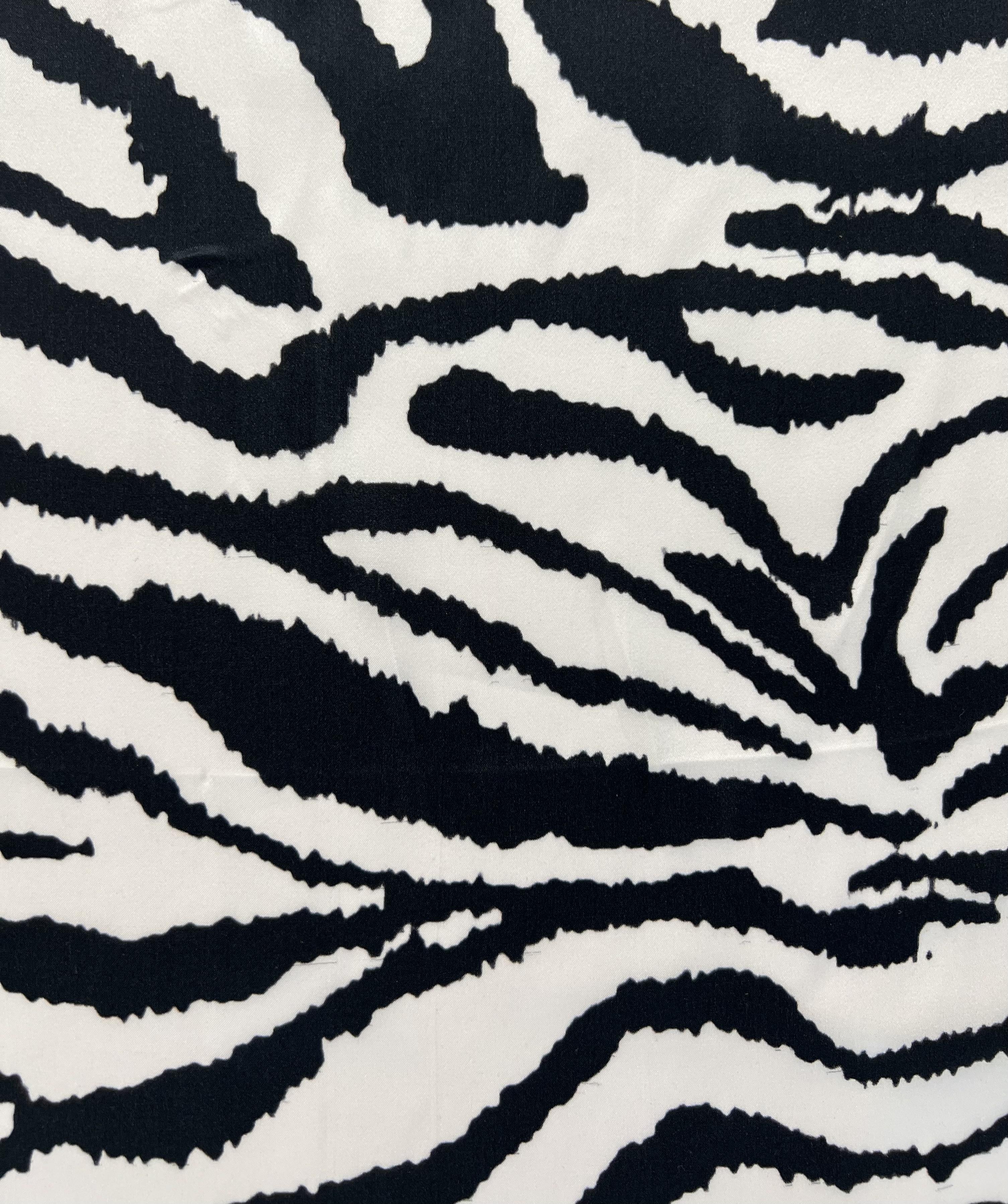 Printed Silk Charmeuse in Zebra