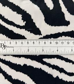 Printed Silk Charmeuse in Zebra