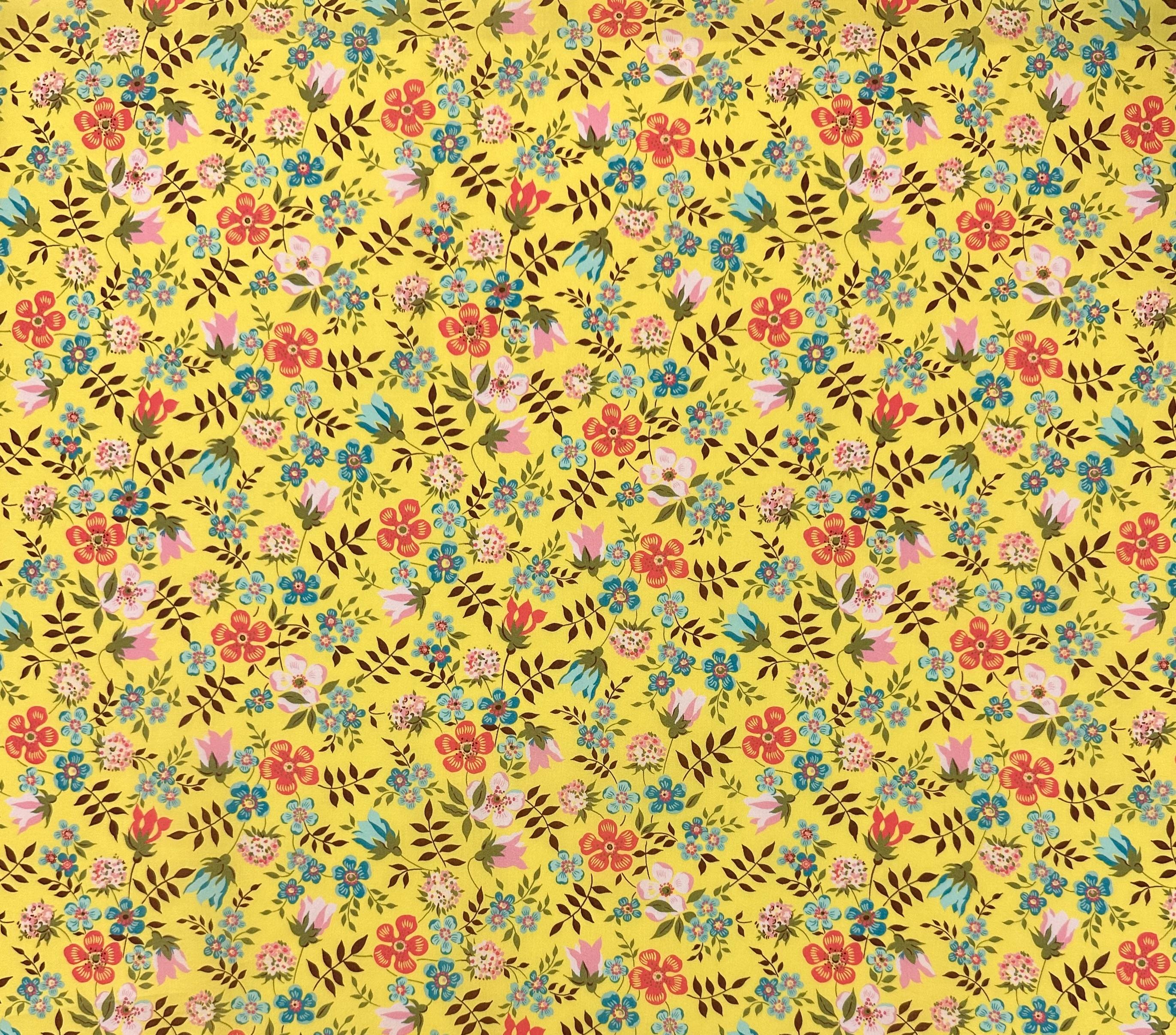 Liberty of London Tana Lawn Cotton Floral in Lemon