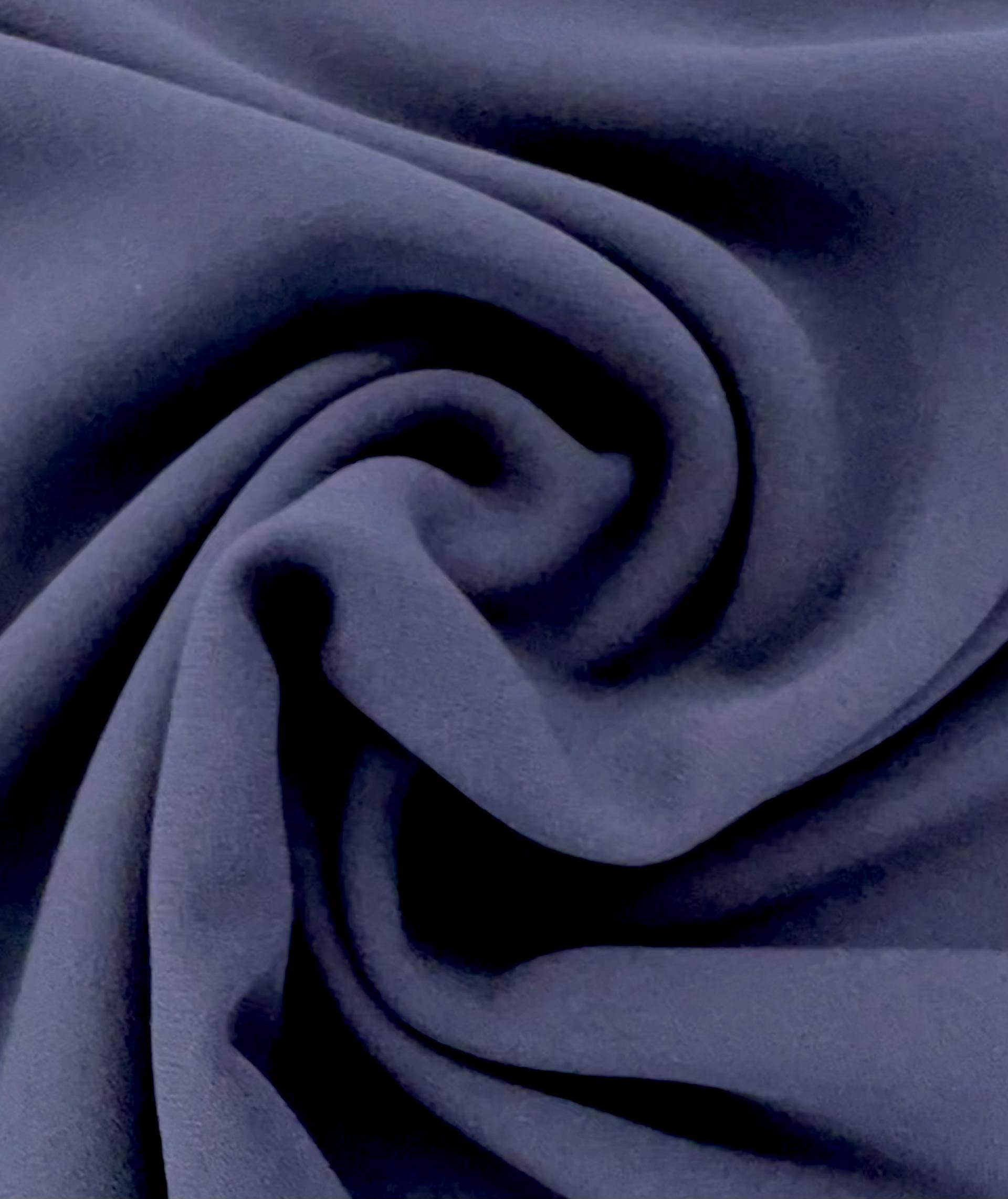 Triacetate & Polyester Blend Stretch Georgette In Navy